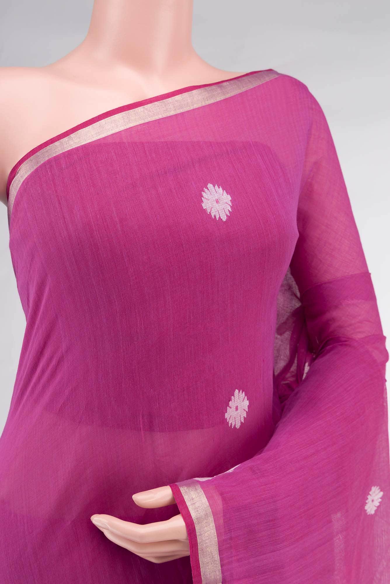 Aaheli-Hot Pink Bengal Cotton saree