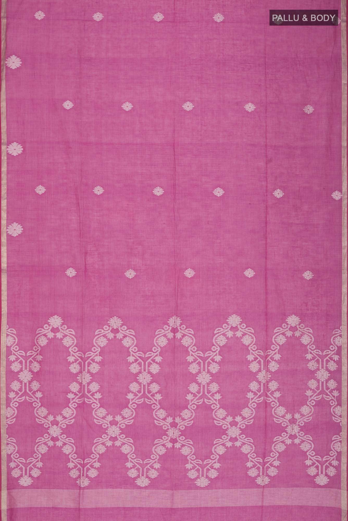 Aaheli-Hot Pink Bengal Cotton saree