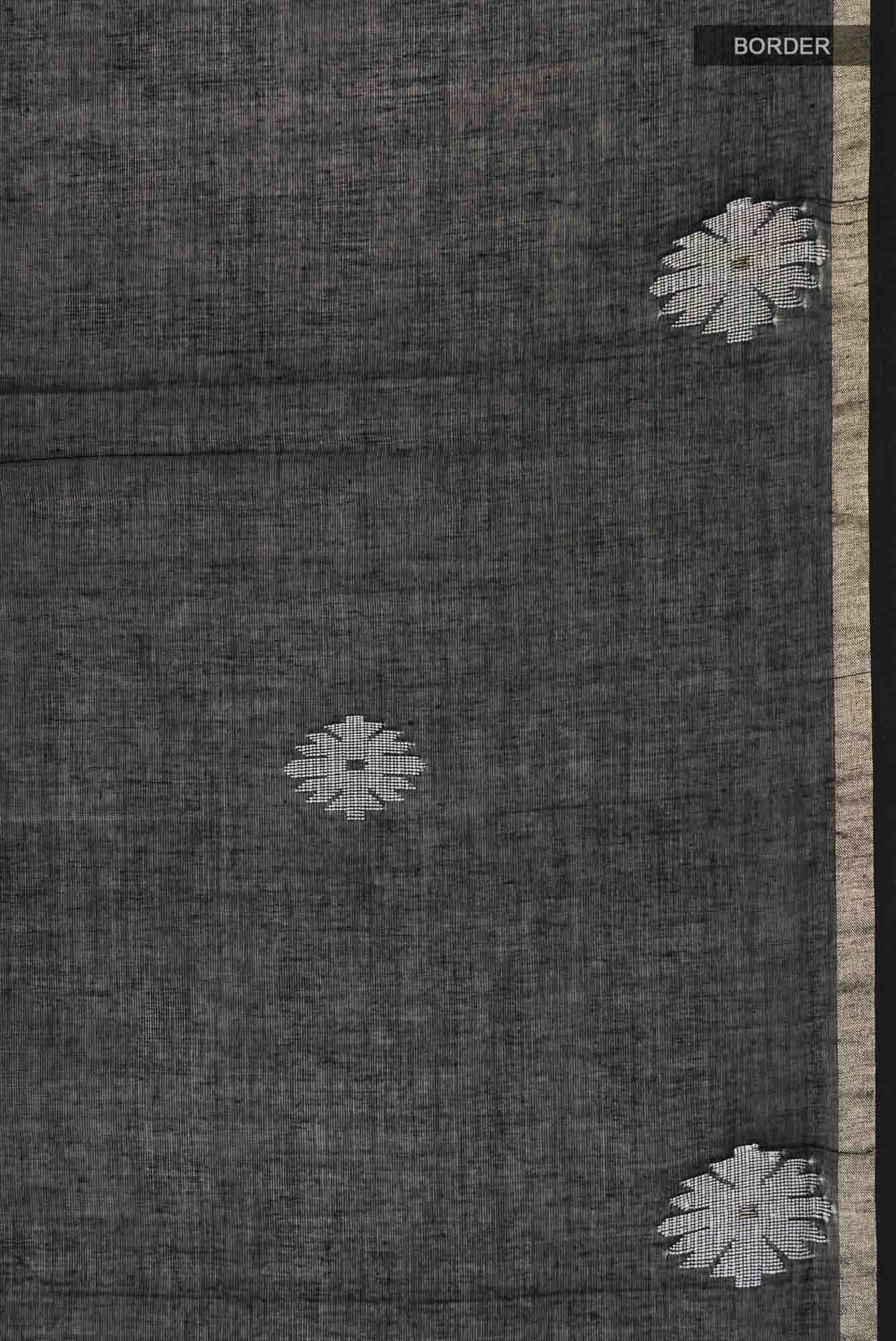 Aaheli-Black Bengal Cotton saree