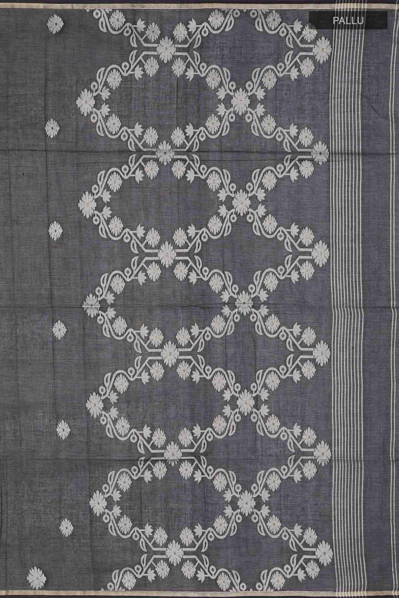 Aaheli-Black Bengal Cotton saree