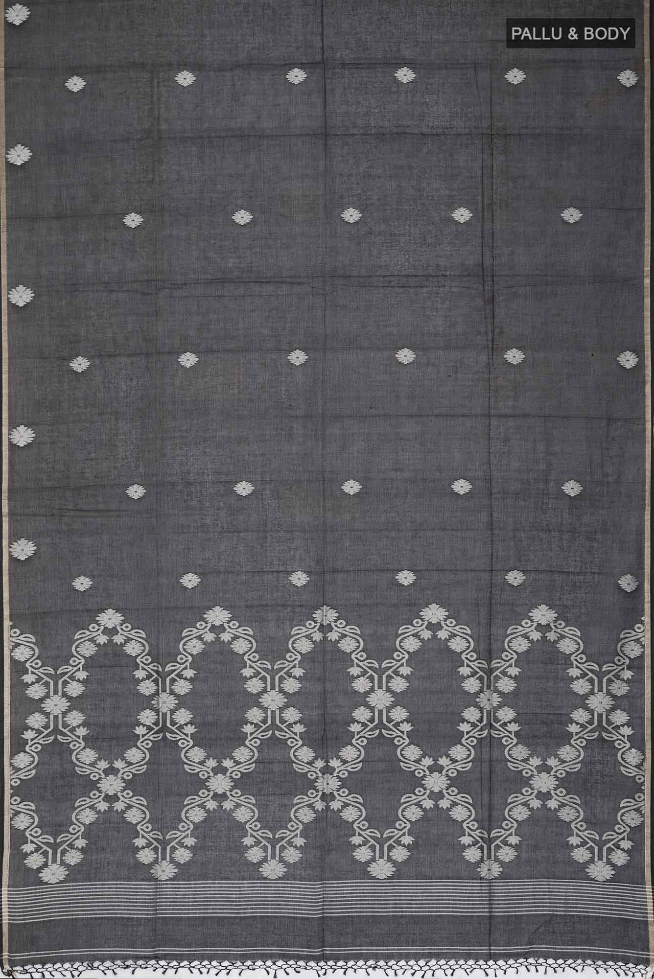 Aaheli-Black Bengal Cotton saree