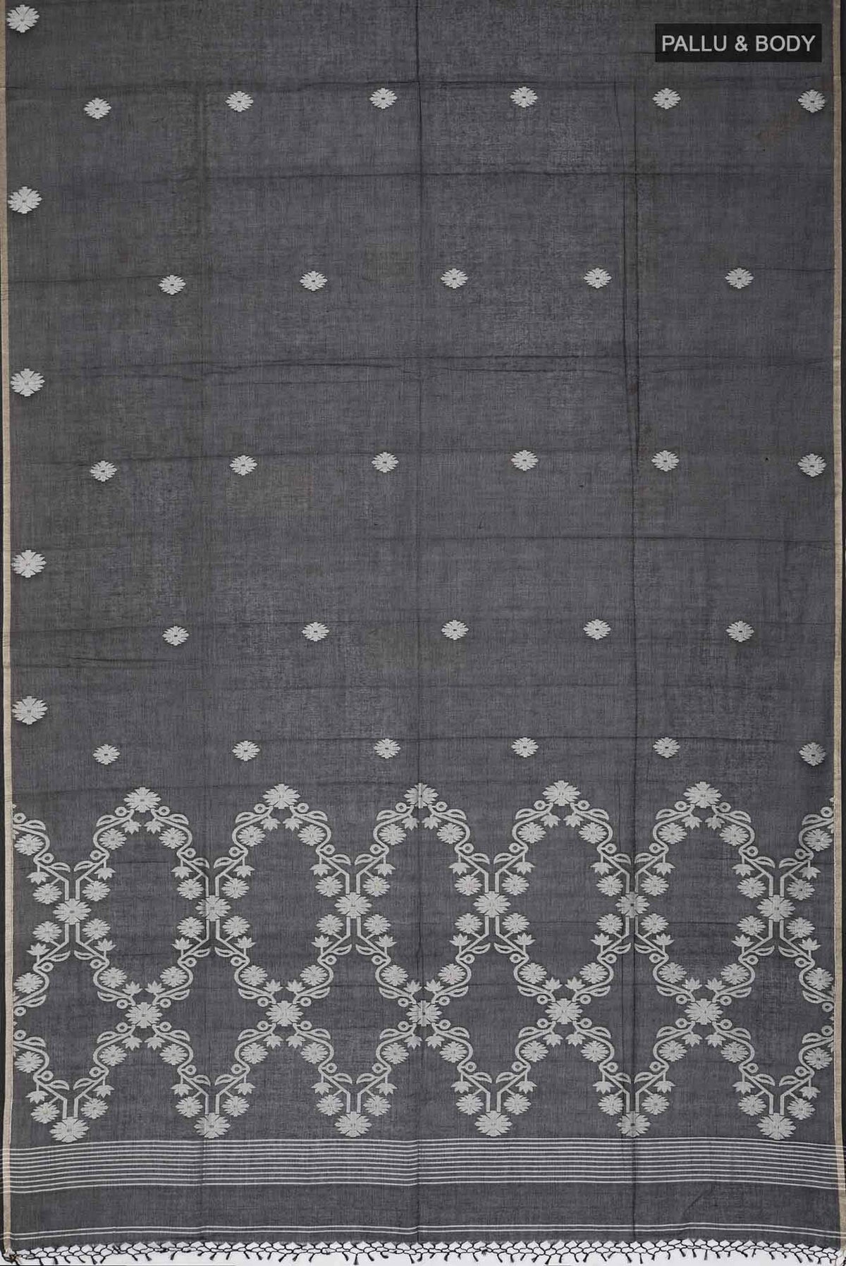 Aaheli-Black Bengal Cotton saree