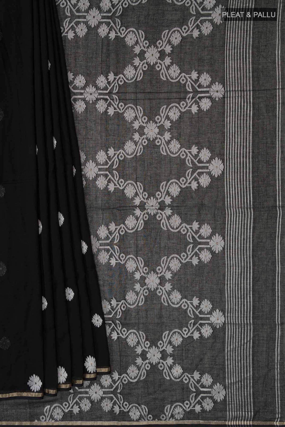 Aaheli-Black Bengal Cotton saree