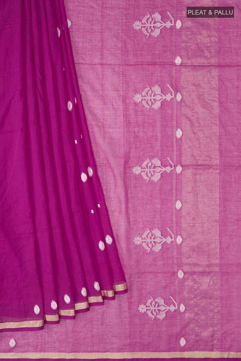 Damini-Magenta Bengal Cotton saree