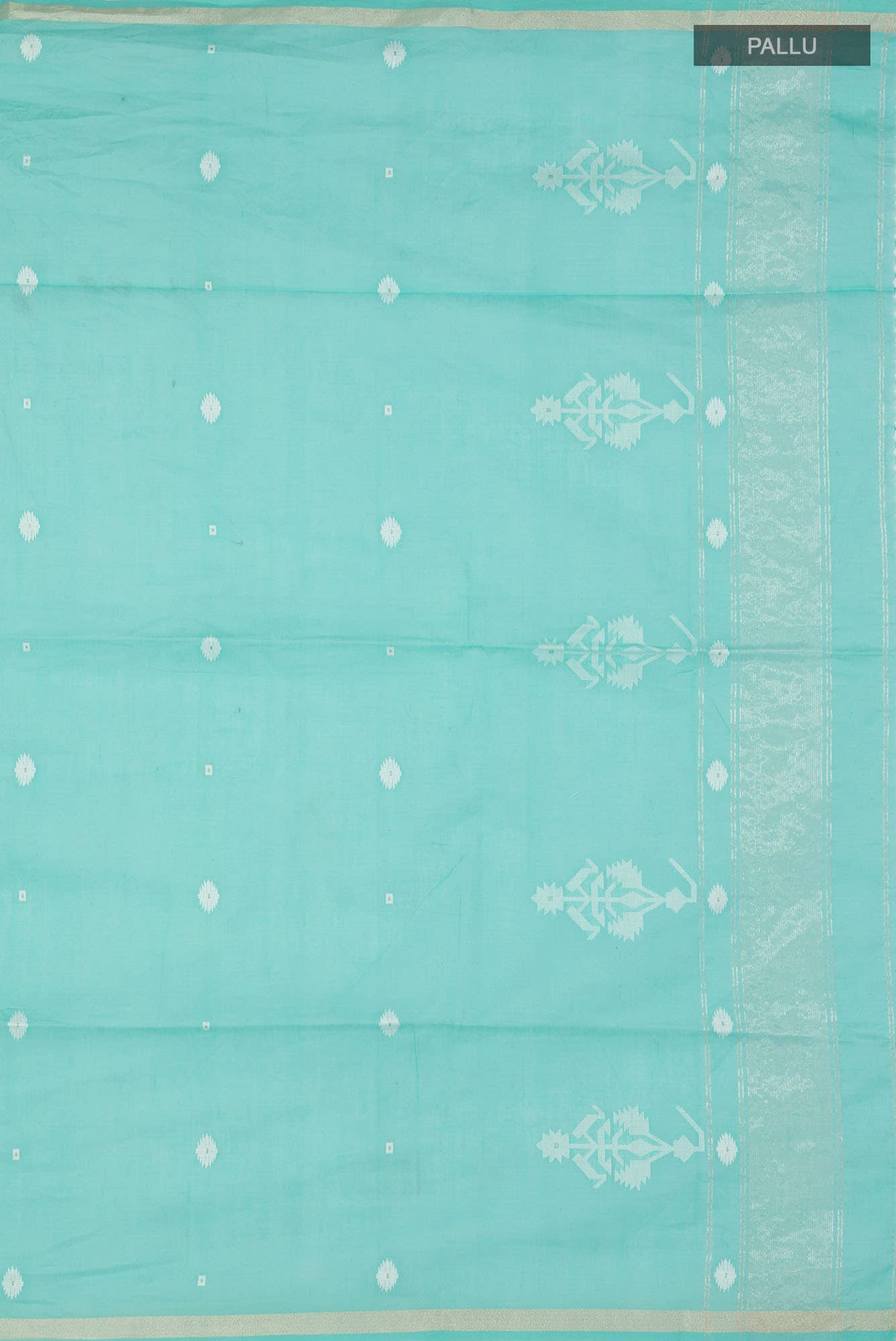 Damini-Light Sea Green Bengal Cotton saree