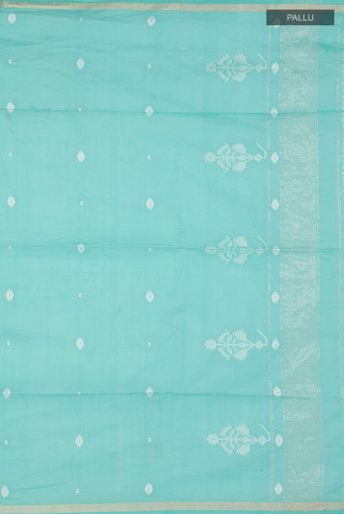 Damini-Light Sea Green Bengal Cotton saree