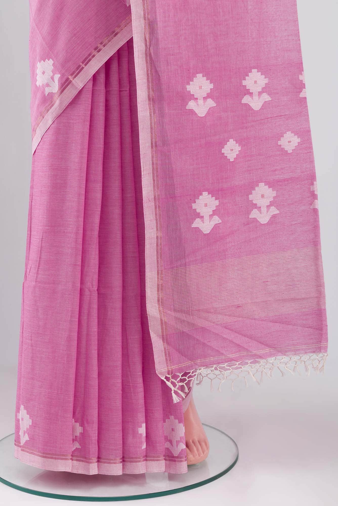 Anuradha-Pink Bengal Cotton saree