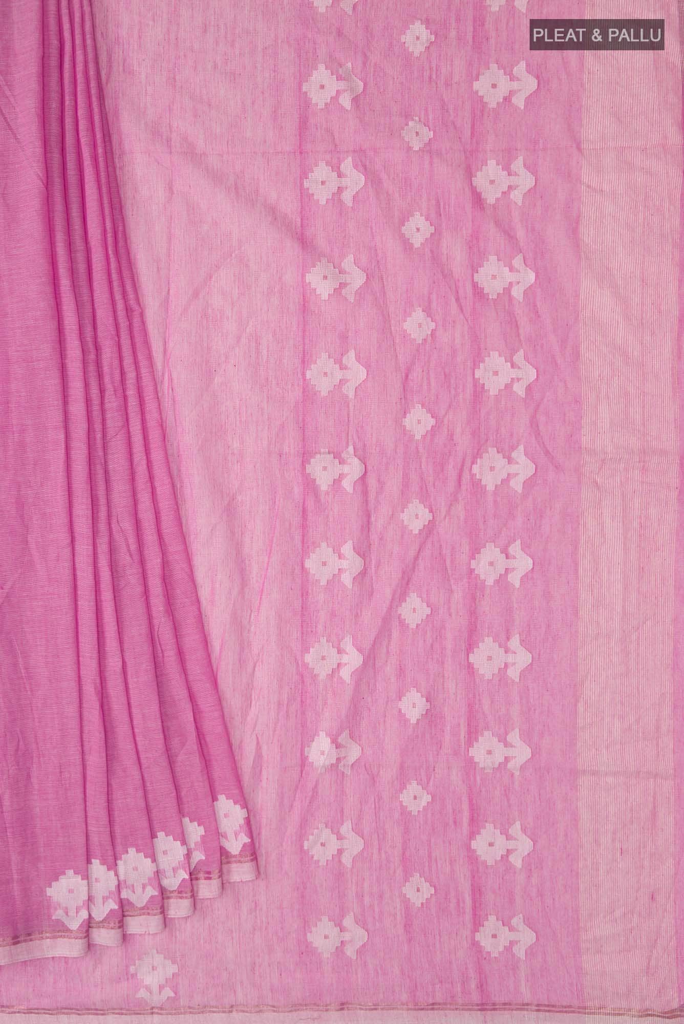 Anuradha-Pink Bengal Cotton saree