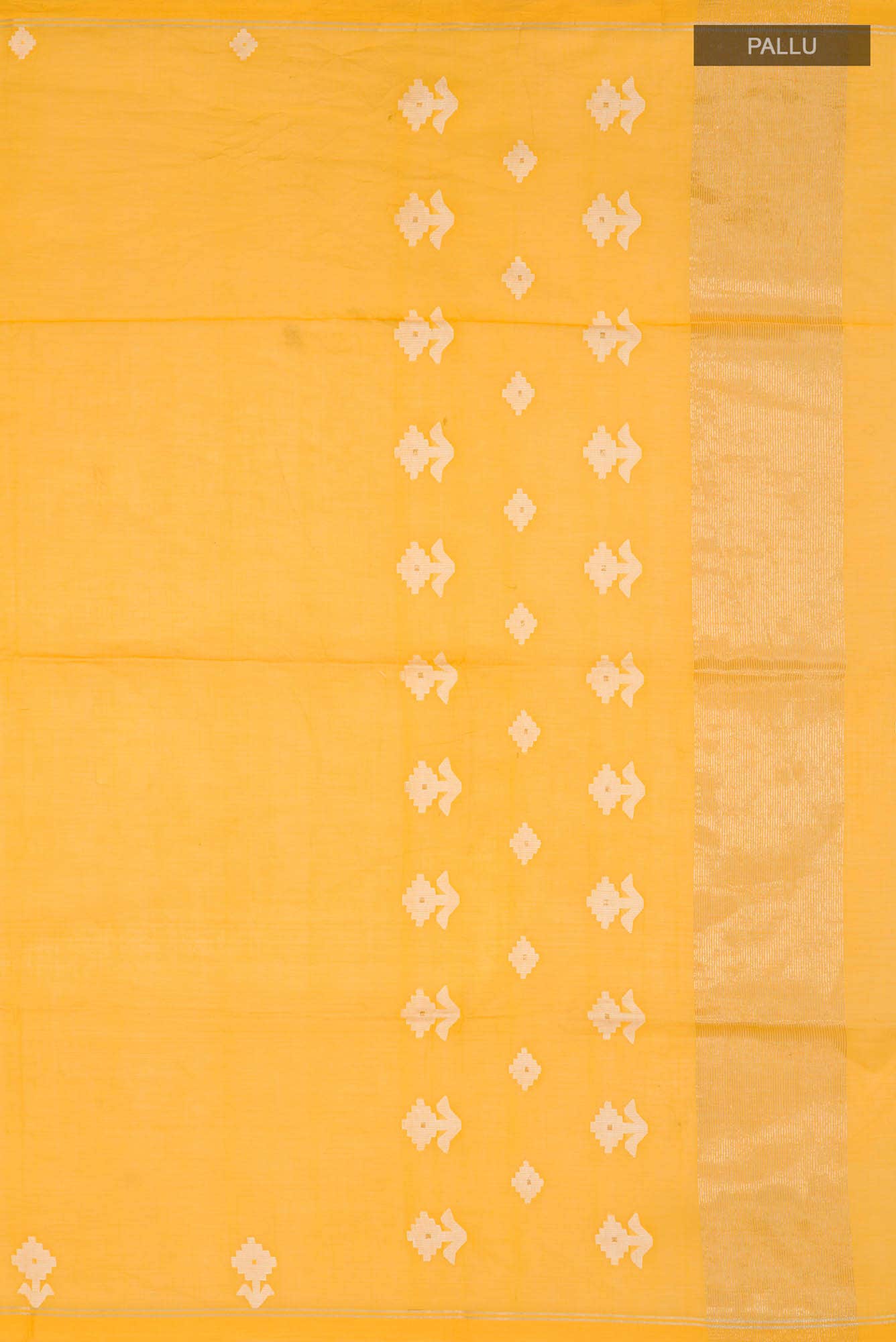 Anuradha-Mustard Yellow Bengal Cotton saree