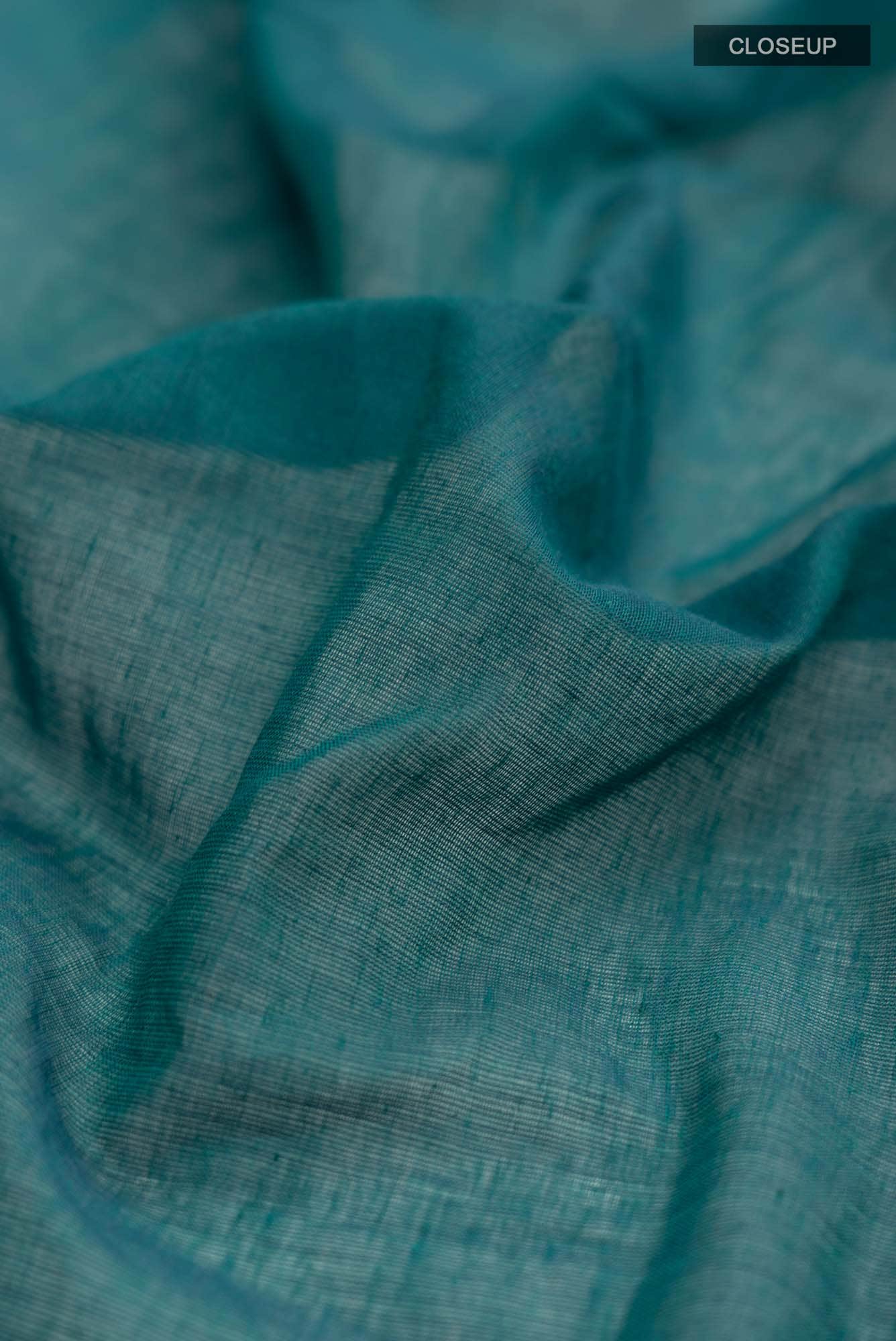 Anuradha-Bluish Green Bengal Cotton saree