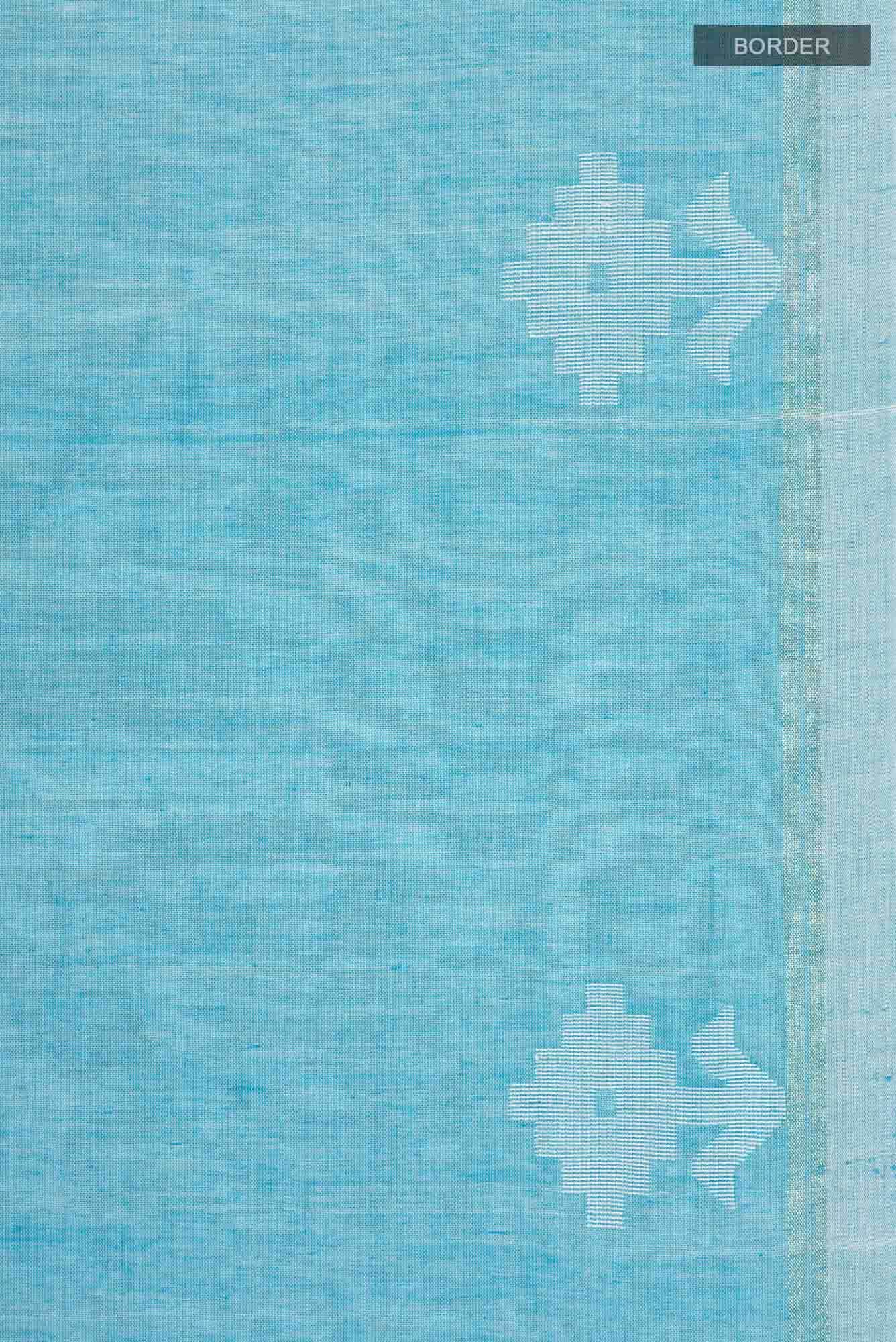 Anuradha-Sky Blue Bengal Cotton saree