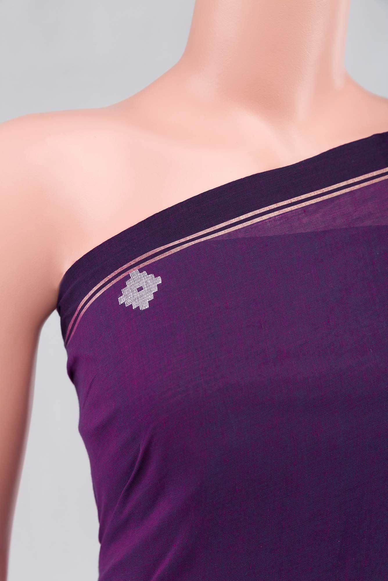 Anuradha-Deep Violet Bengal Cotton saree