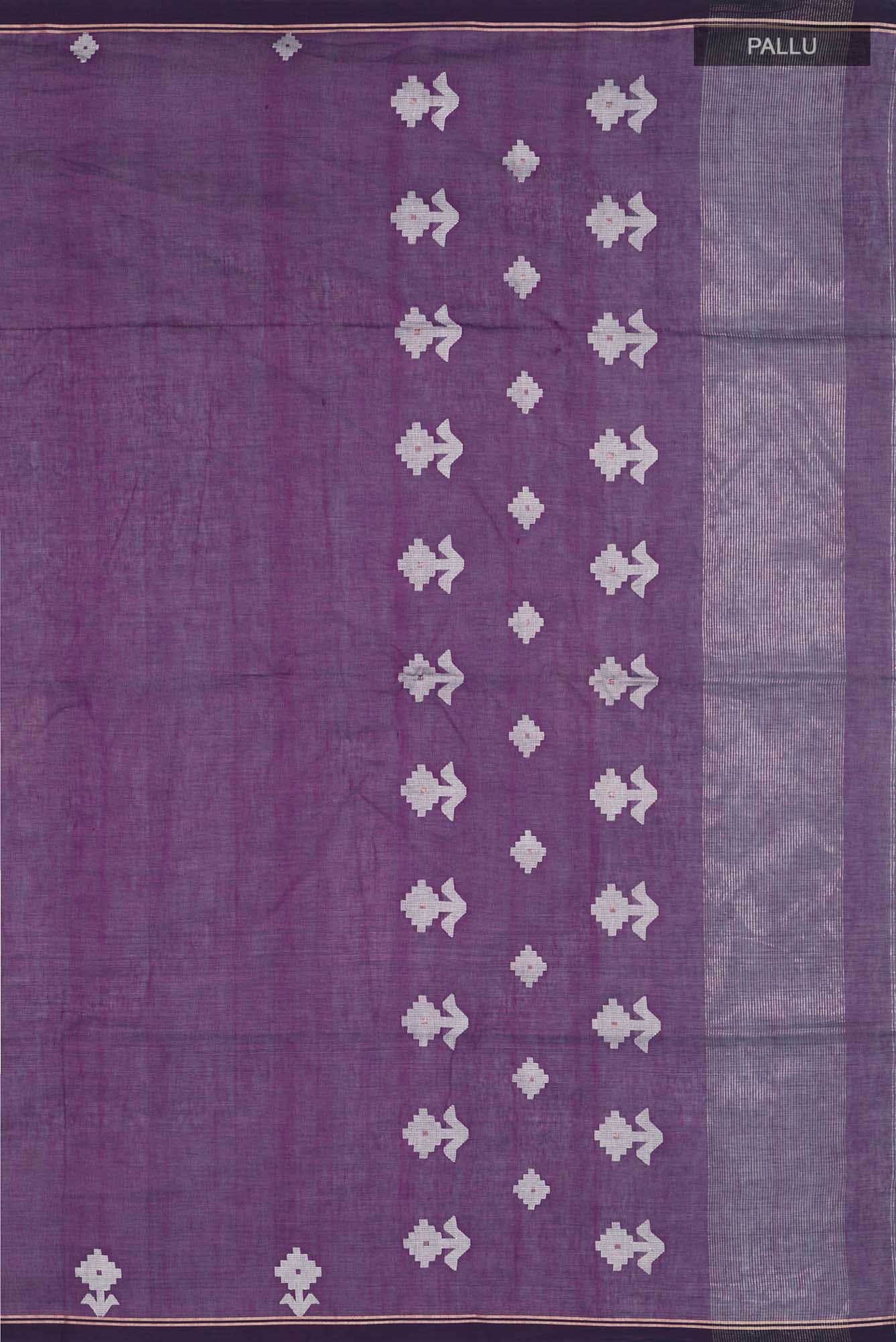 Anuradha-Deep Violet Bengal Cotton saree