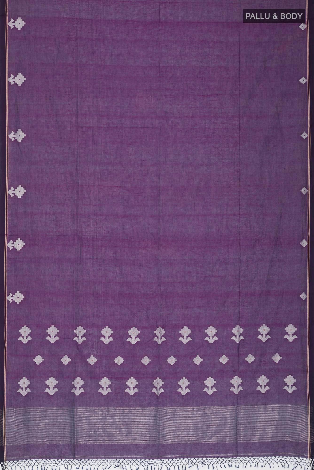 Anuradha-Deep Violet Bengal Cotton saree