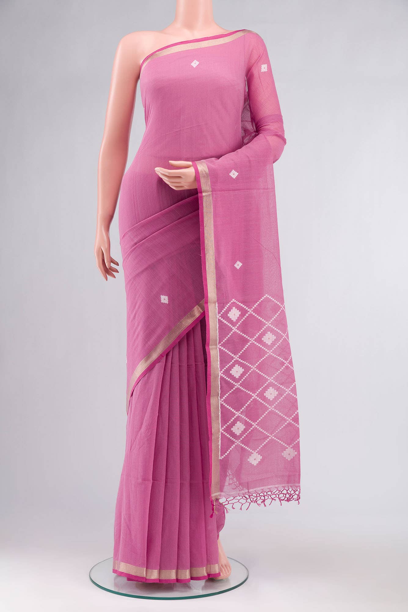 Suchitra-Pink Bengal Cotton saree