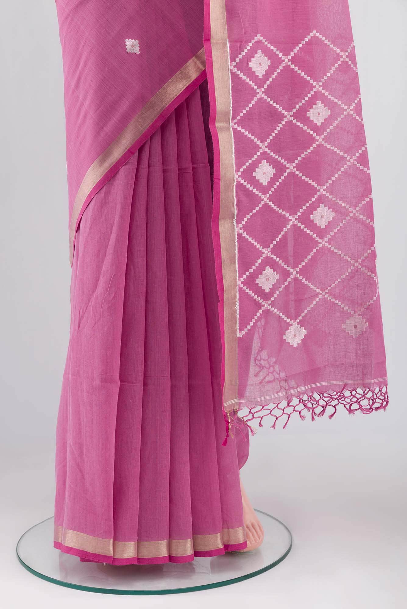 Suchitra-Pink Bengal Cotton saree