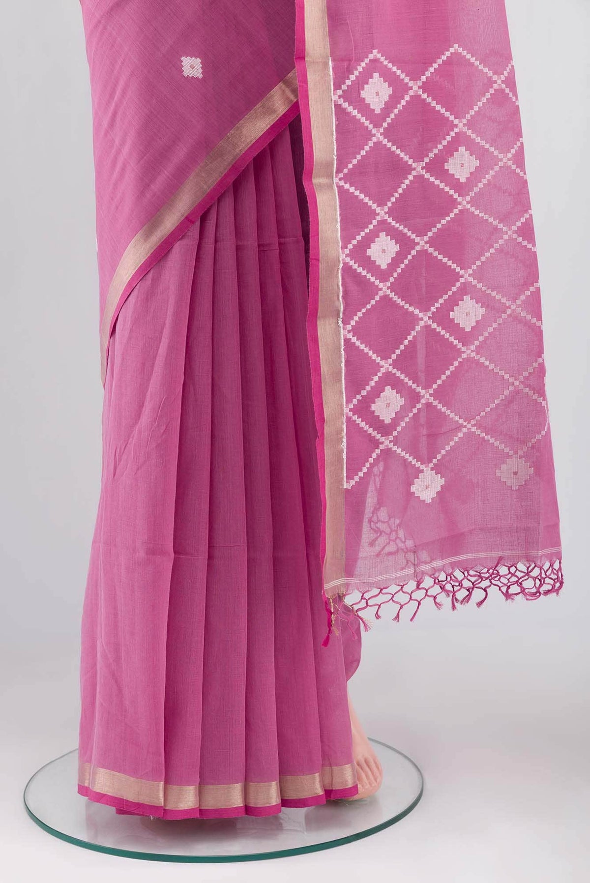 Suchitra-Pink Bengal Cotton saree
