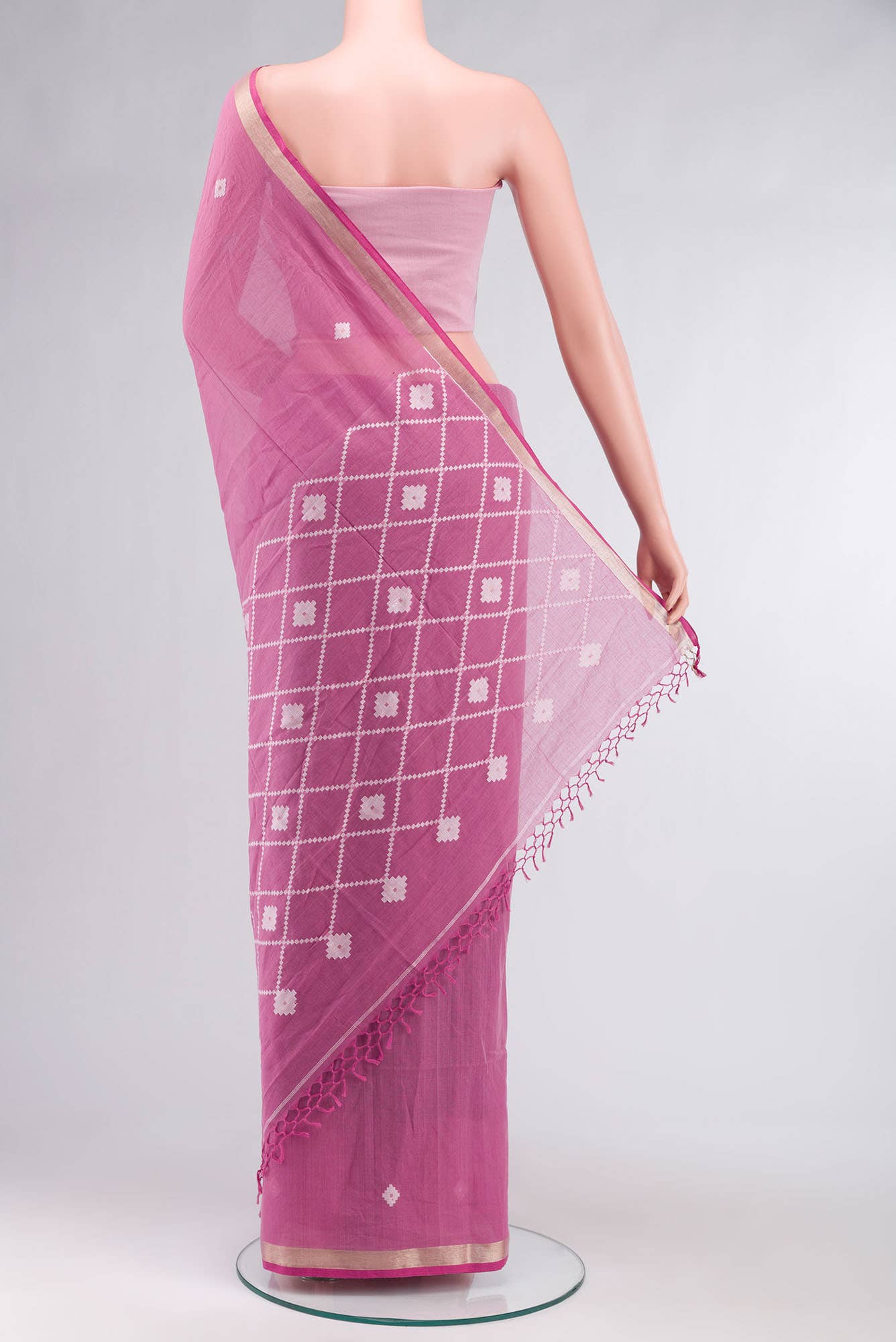 Suchitra-Pink Bengal Cotton saree