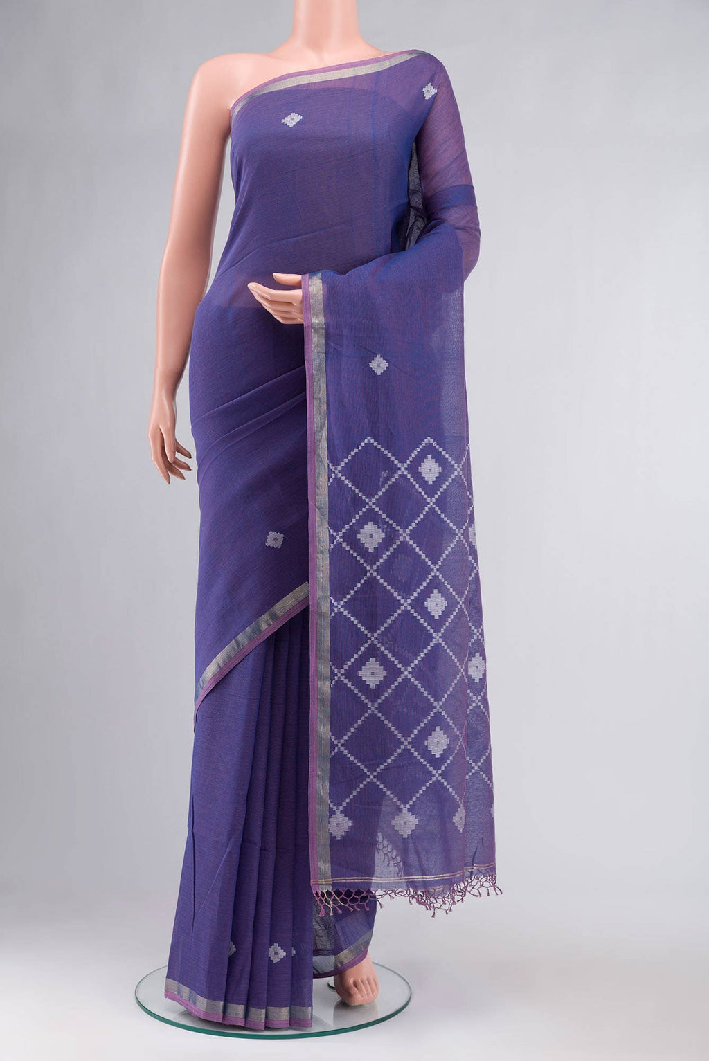 Suchitra-Indigo Bengal Cotton saree