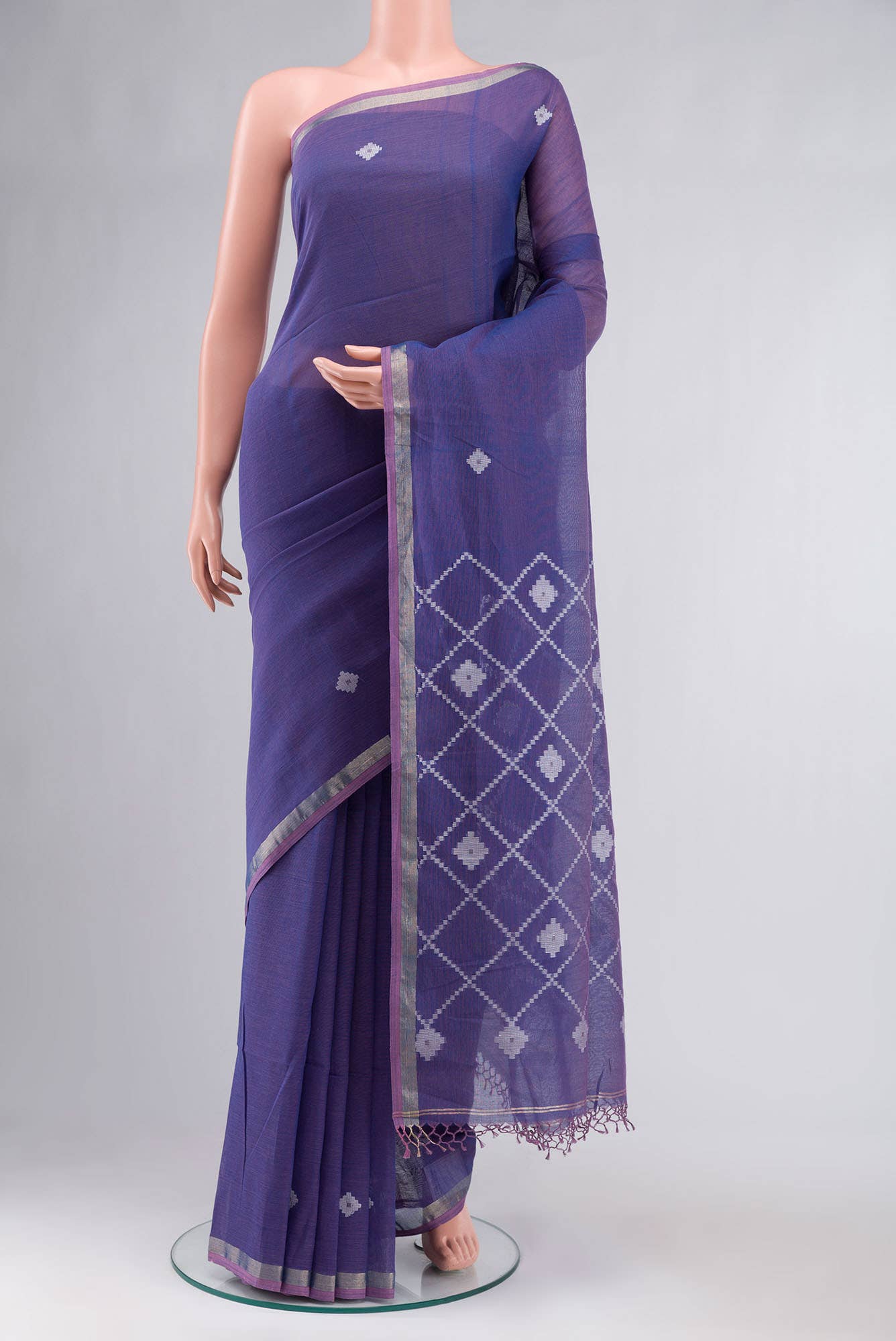 Suchitra-Indigo Bengal Cotton saree