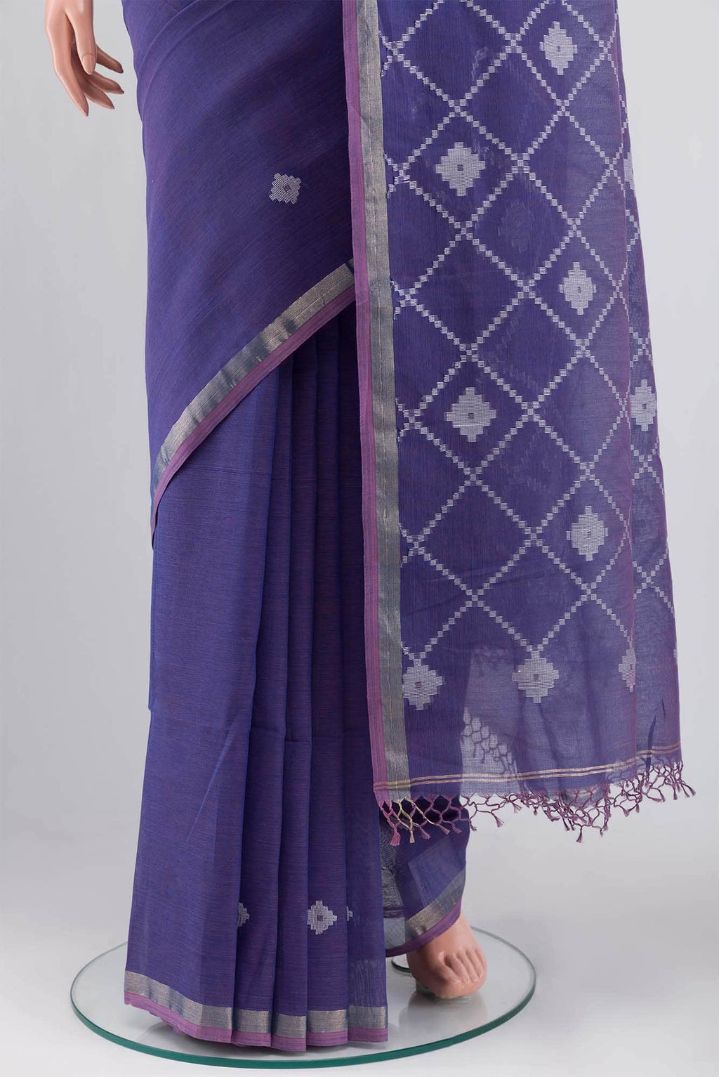Suchitra-Indigo Bengal Cotton saree