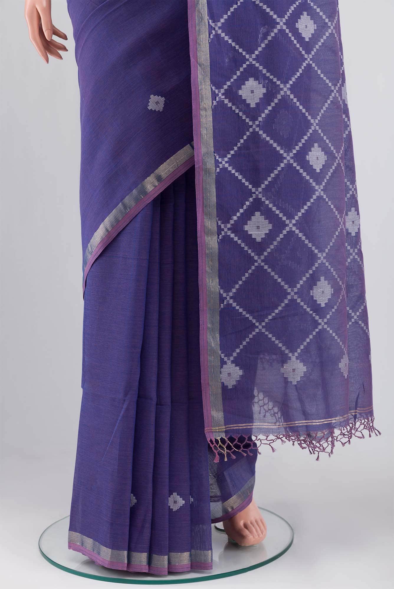 Suchitra-Indigo Bengal Cotton saree
