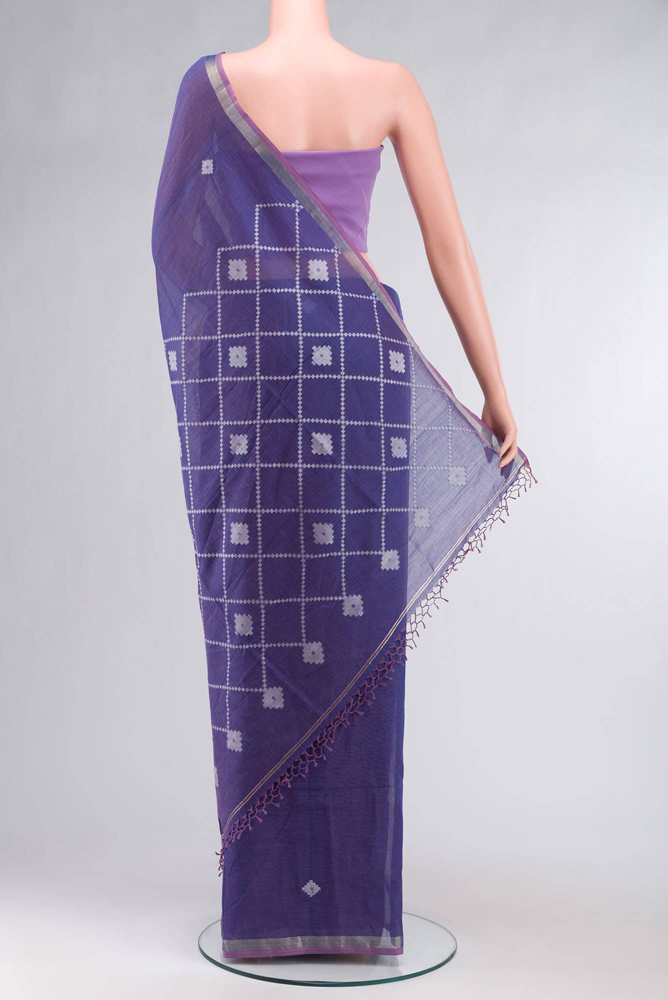 Suchitra-Indigo Bengal Cotton saree
