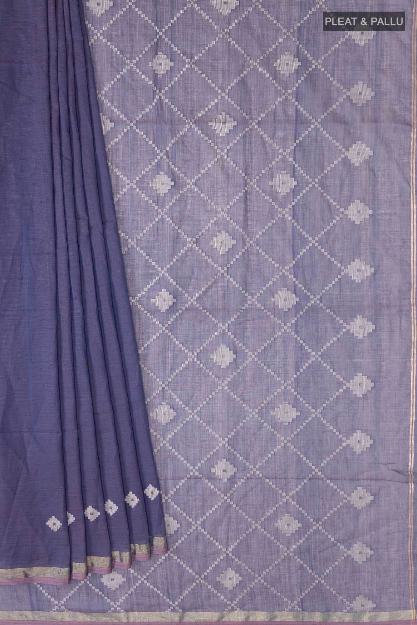 Suchitra-Indigo Bengal Cotton saree