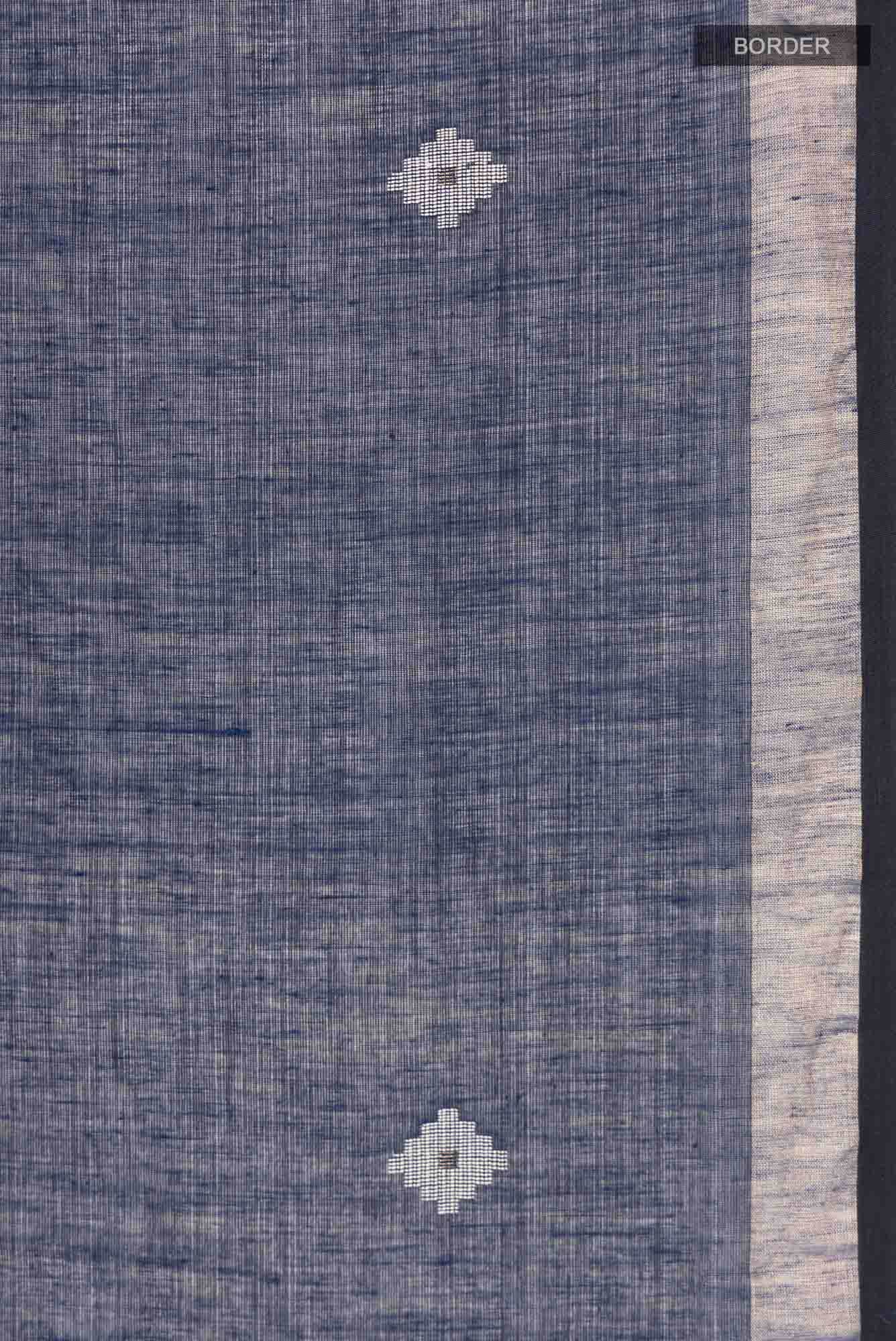 Suchitra-Navy Blue Bengal Cotton saree