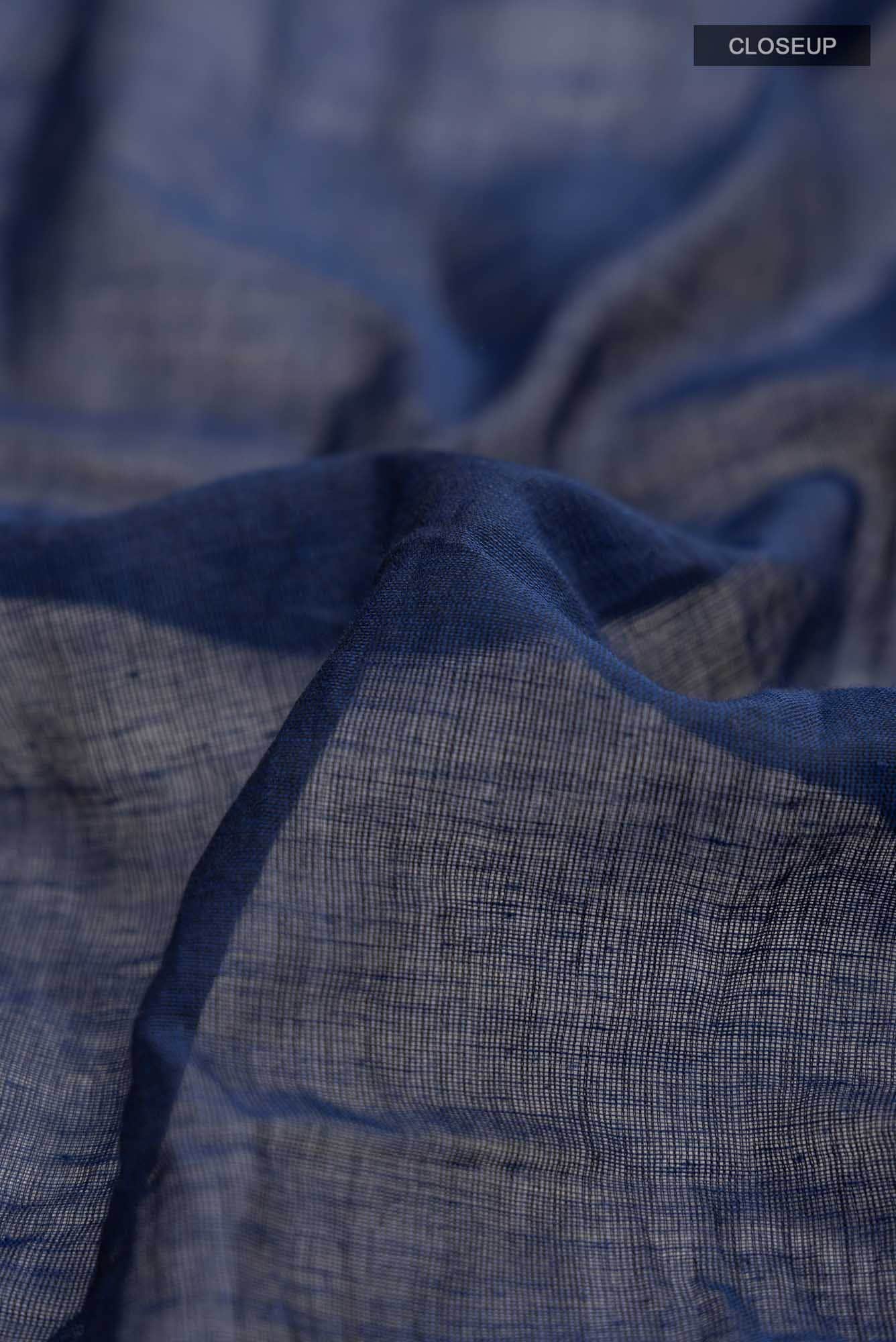 Suchitra-Navy Blue Bengal Cotton saree