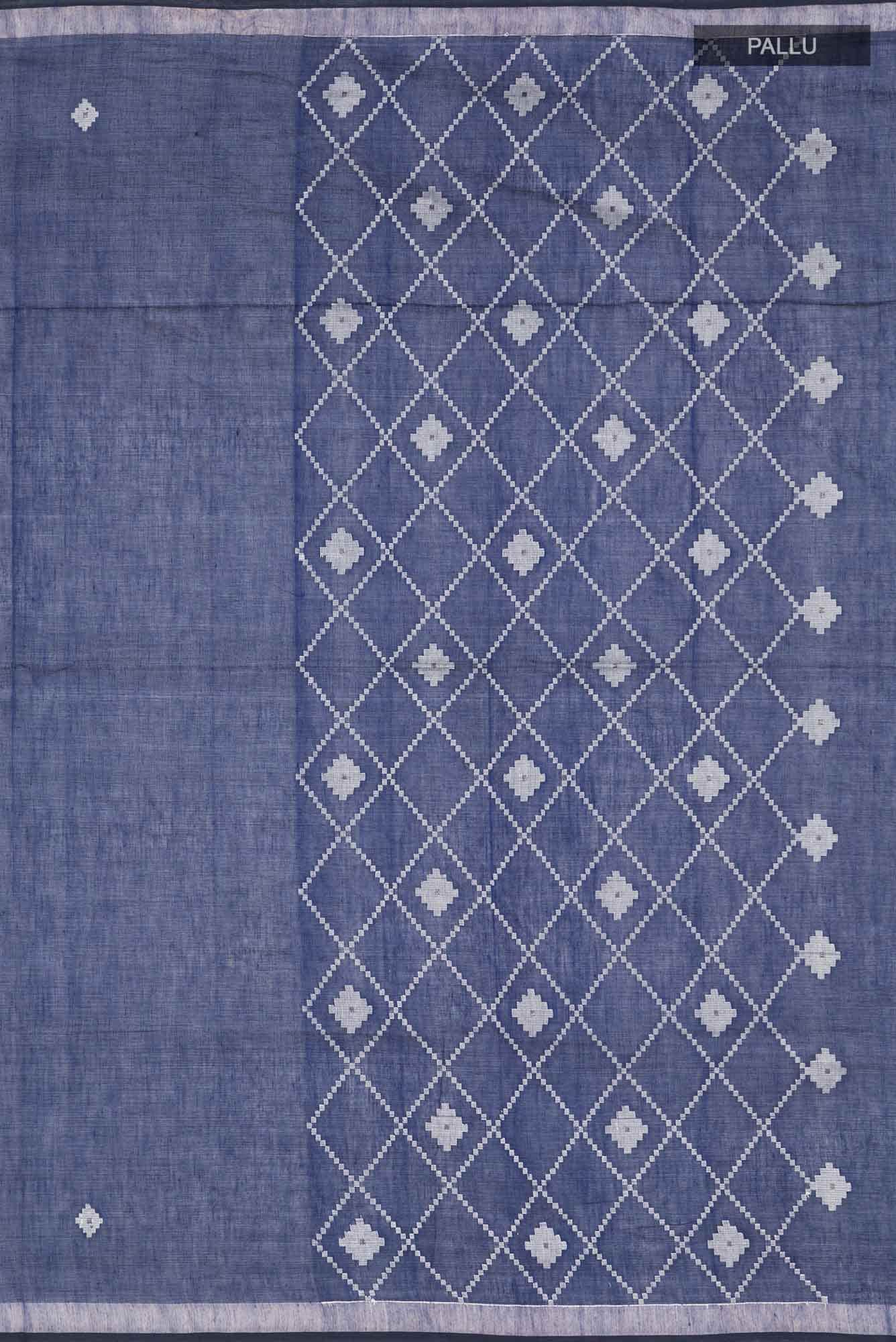 Suchitra-Navy Blue Bengal Cotton saree