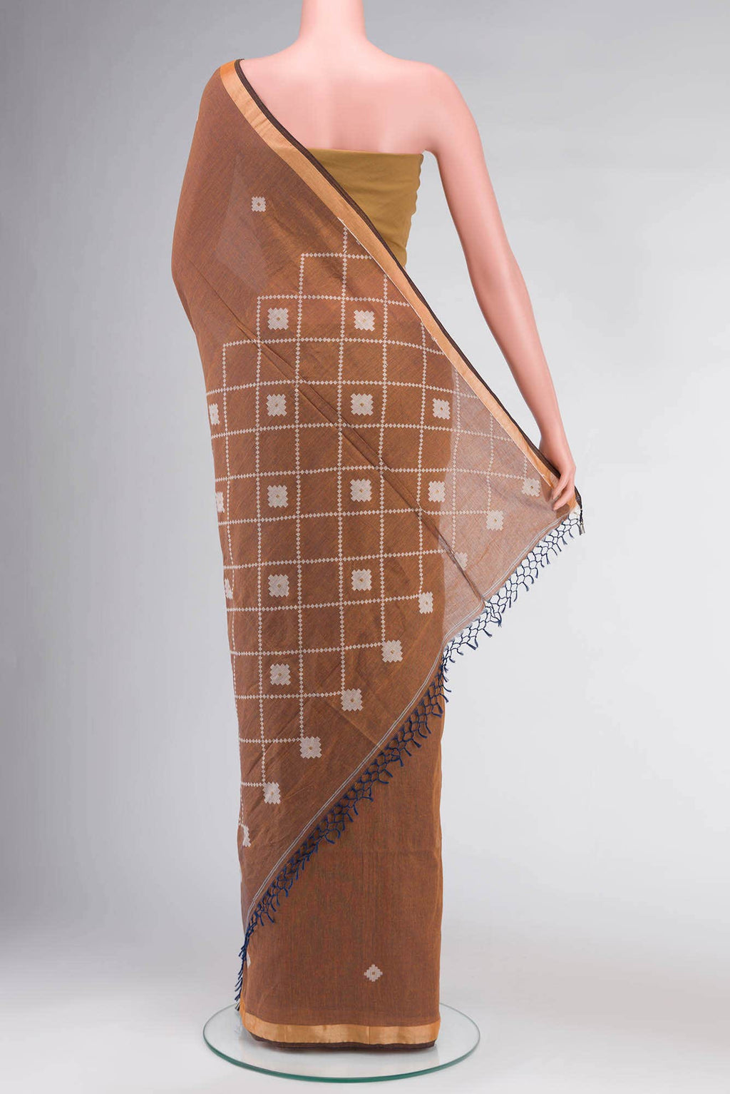 Suchitra-Brown Bengal Cotton saree