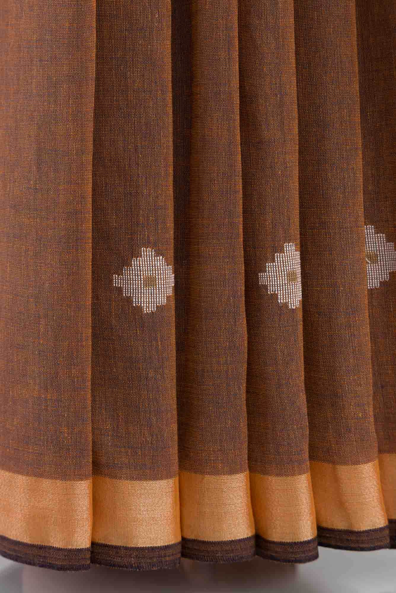 Suchitra-Brown Bengal Cotton saree