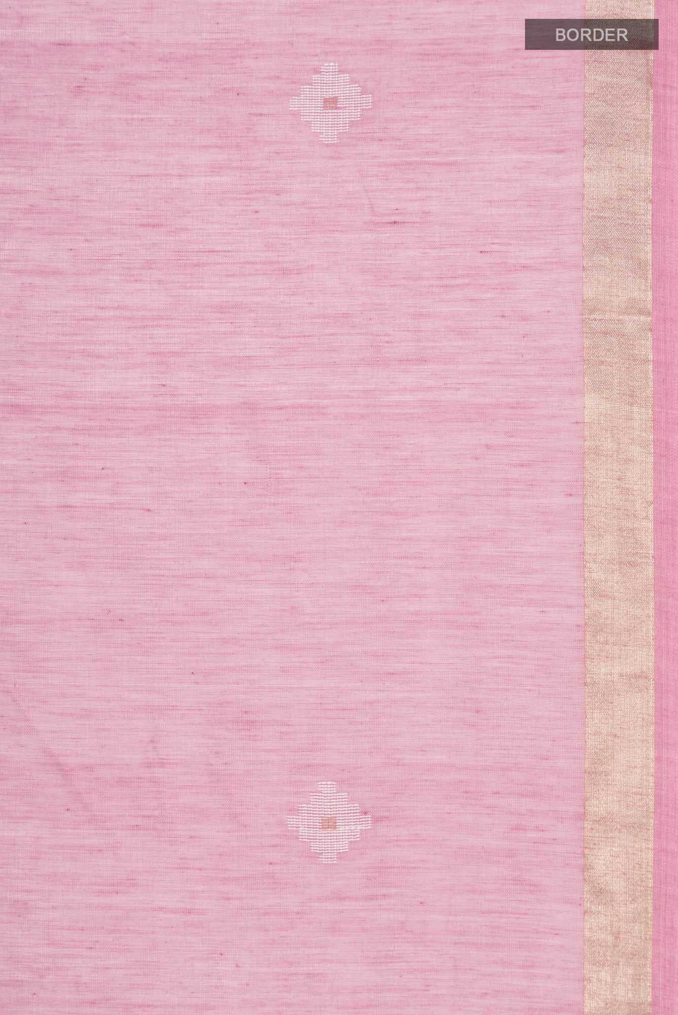 Suchitra-Light Pink Bengal Cotton saree