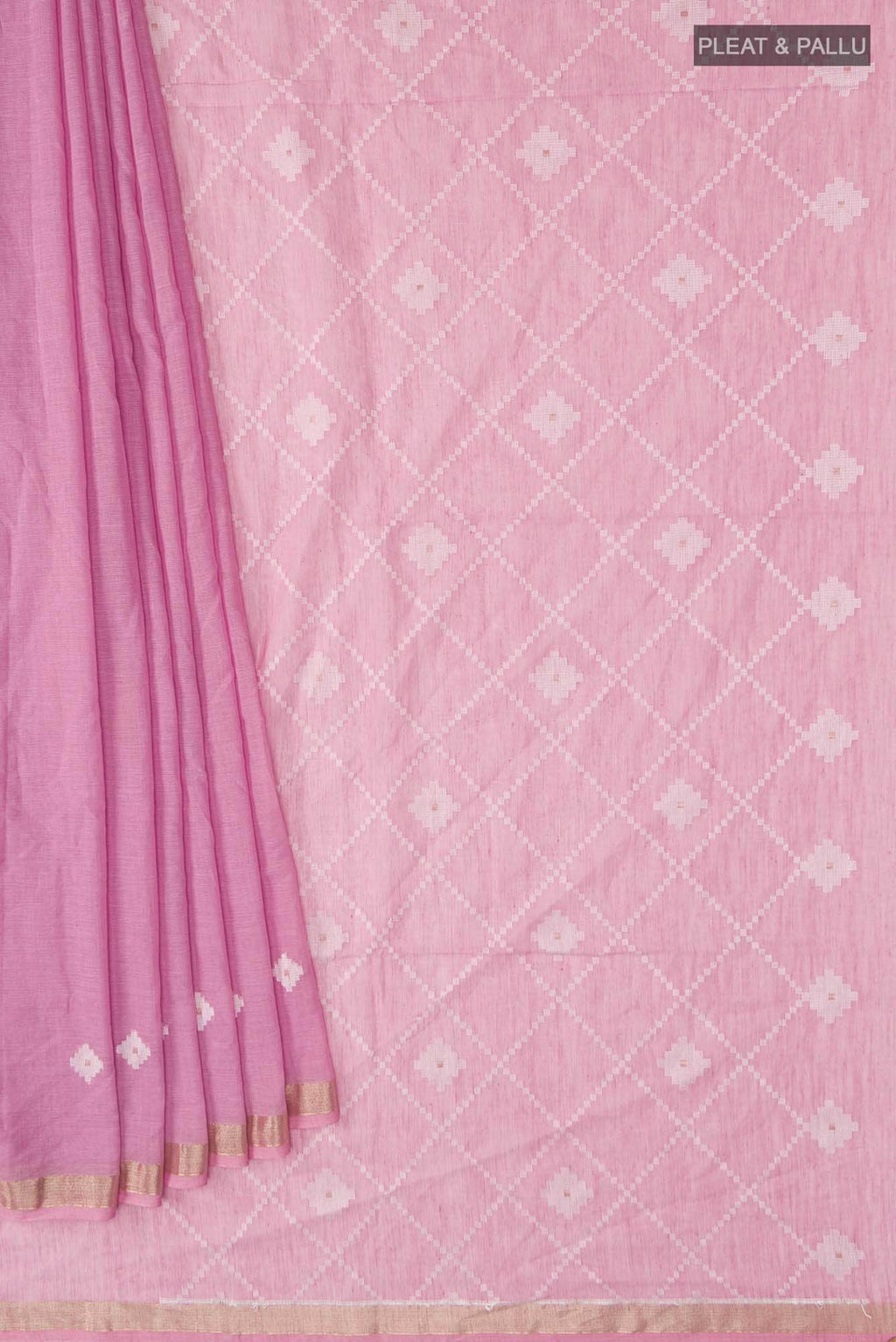 Suchitra-Light Pink Bengal Cotton saree