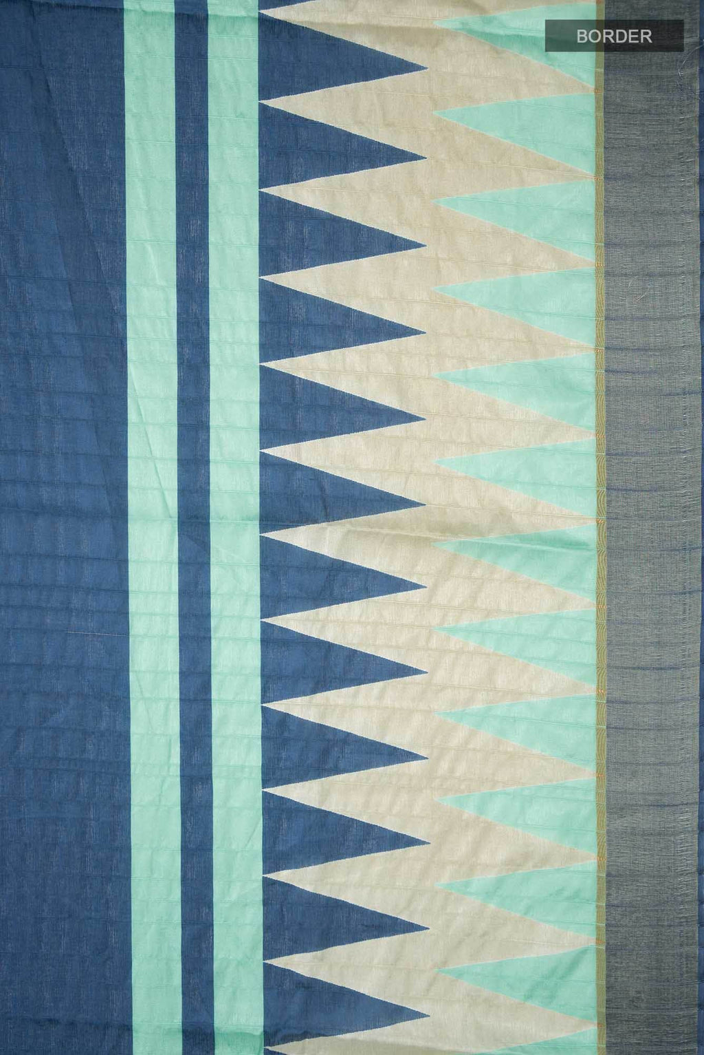 Blue Blended Tussar Silk Saree
