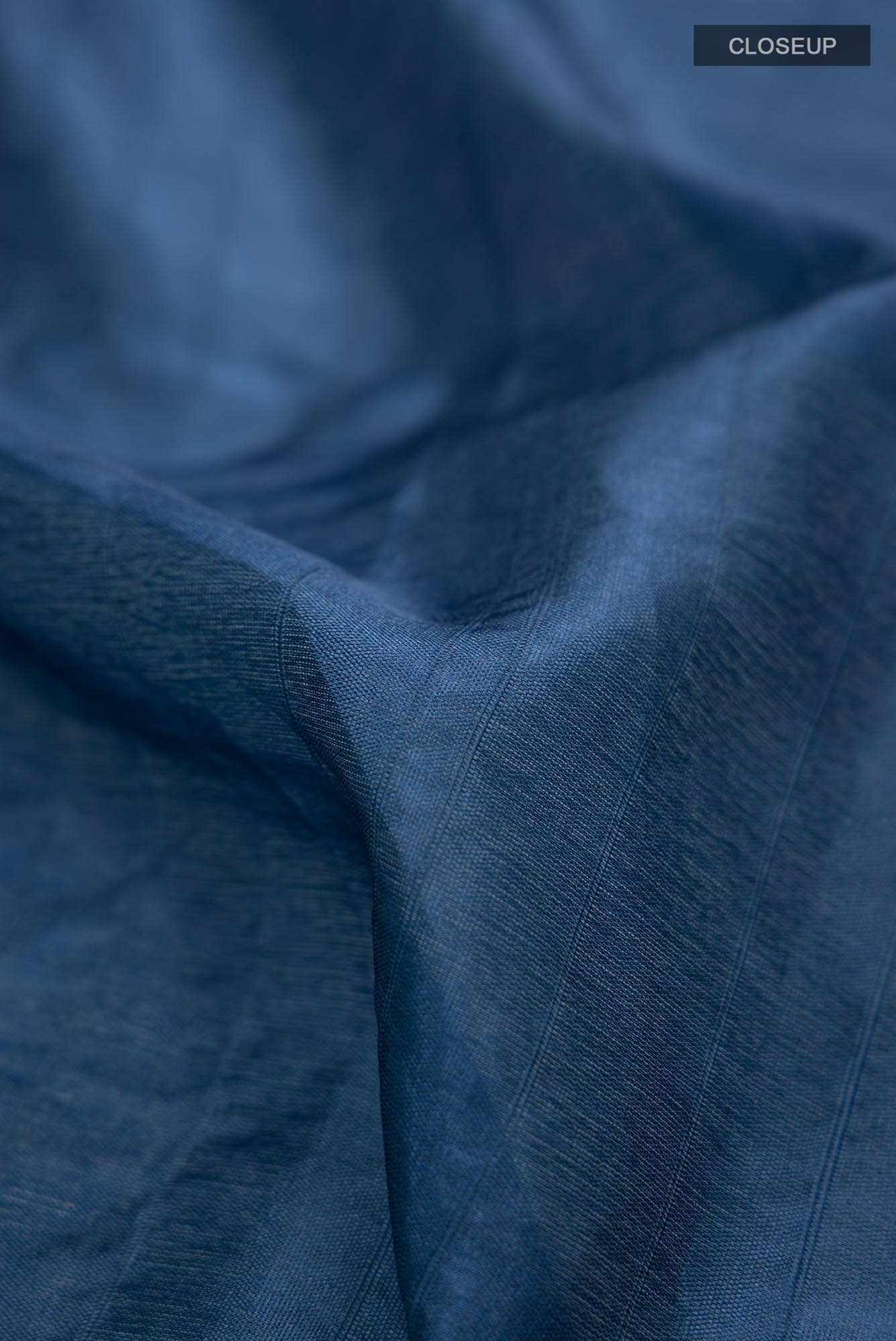 Blue Blended Tussar Silk Saree