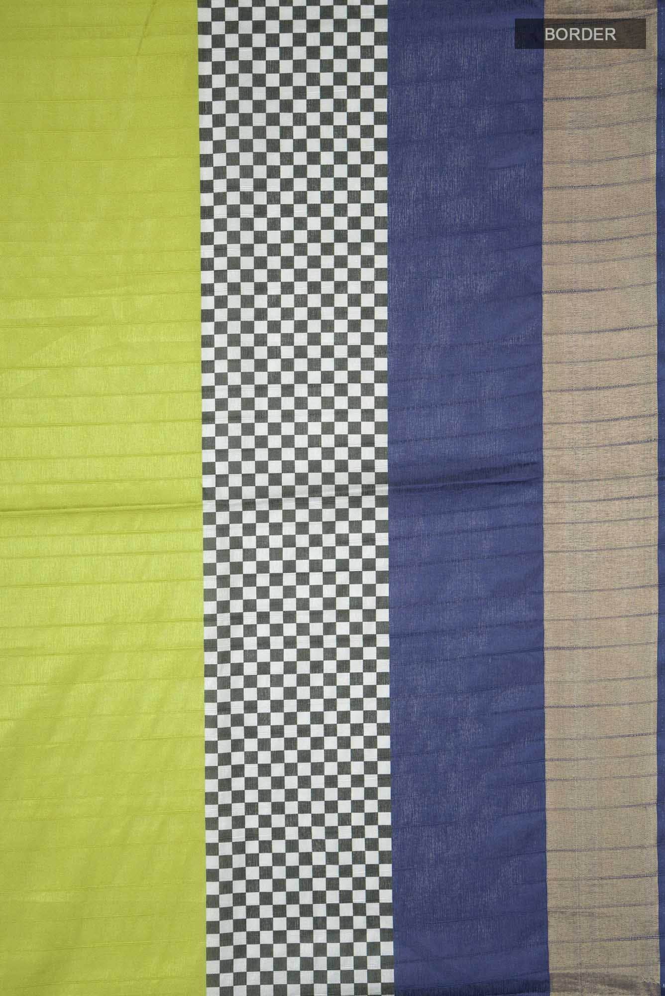 Green Blended Tussar Silk Saree