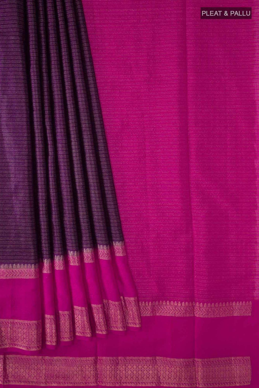 Purple Blended Silk Cotton Saree