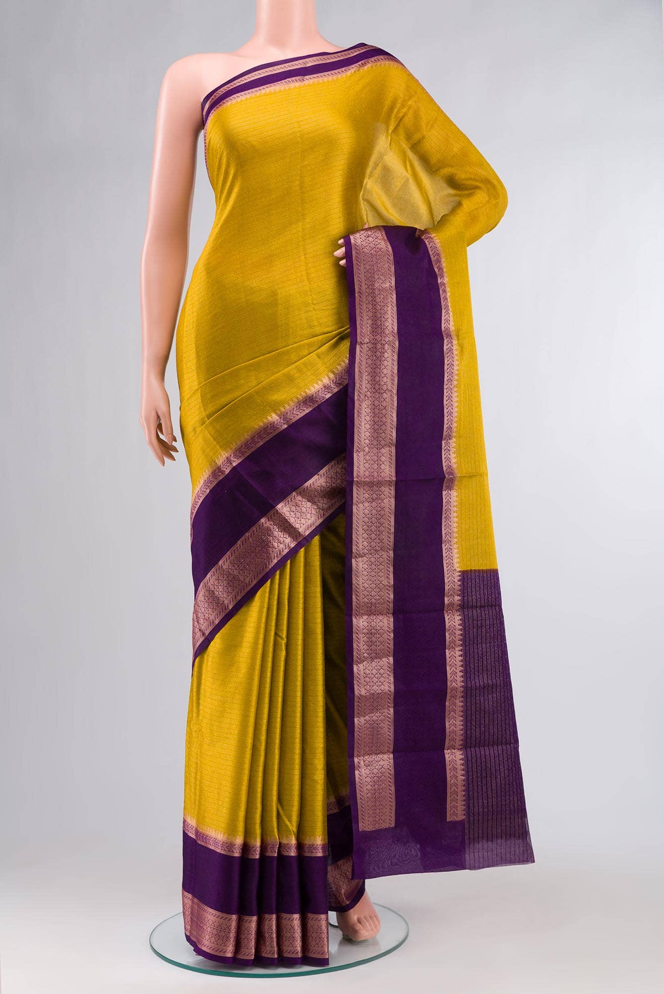 Green Blended Silk Cotton Saree