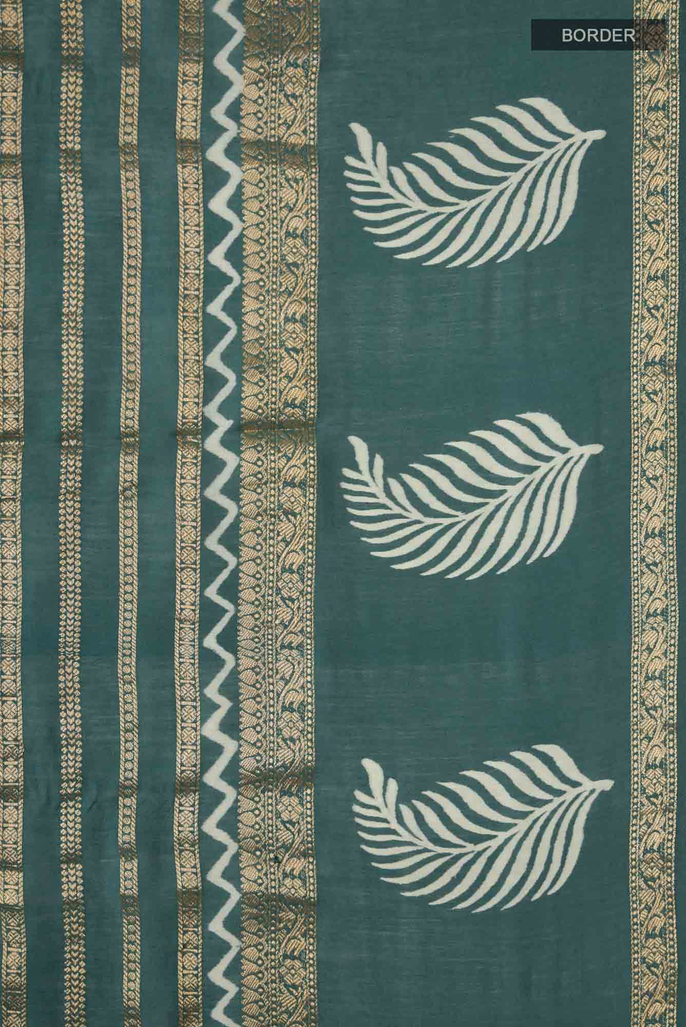 Green Blended Silk Cotton Saree