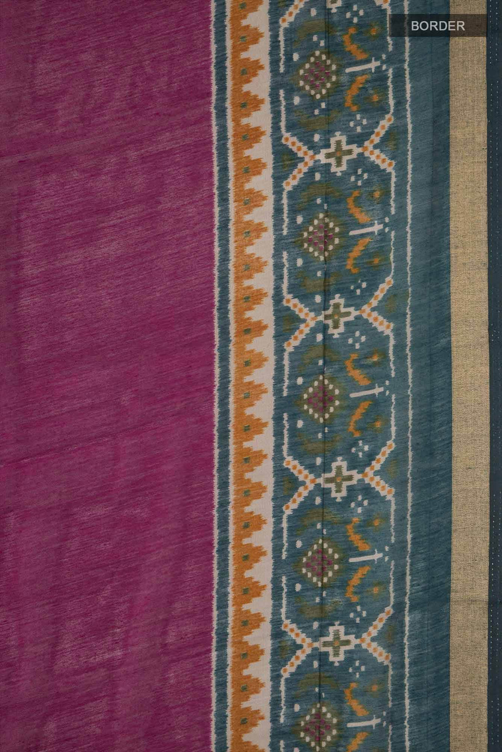 Dark Pink Blended Tussar Silk Saree