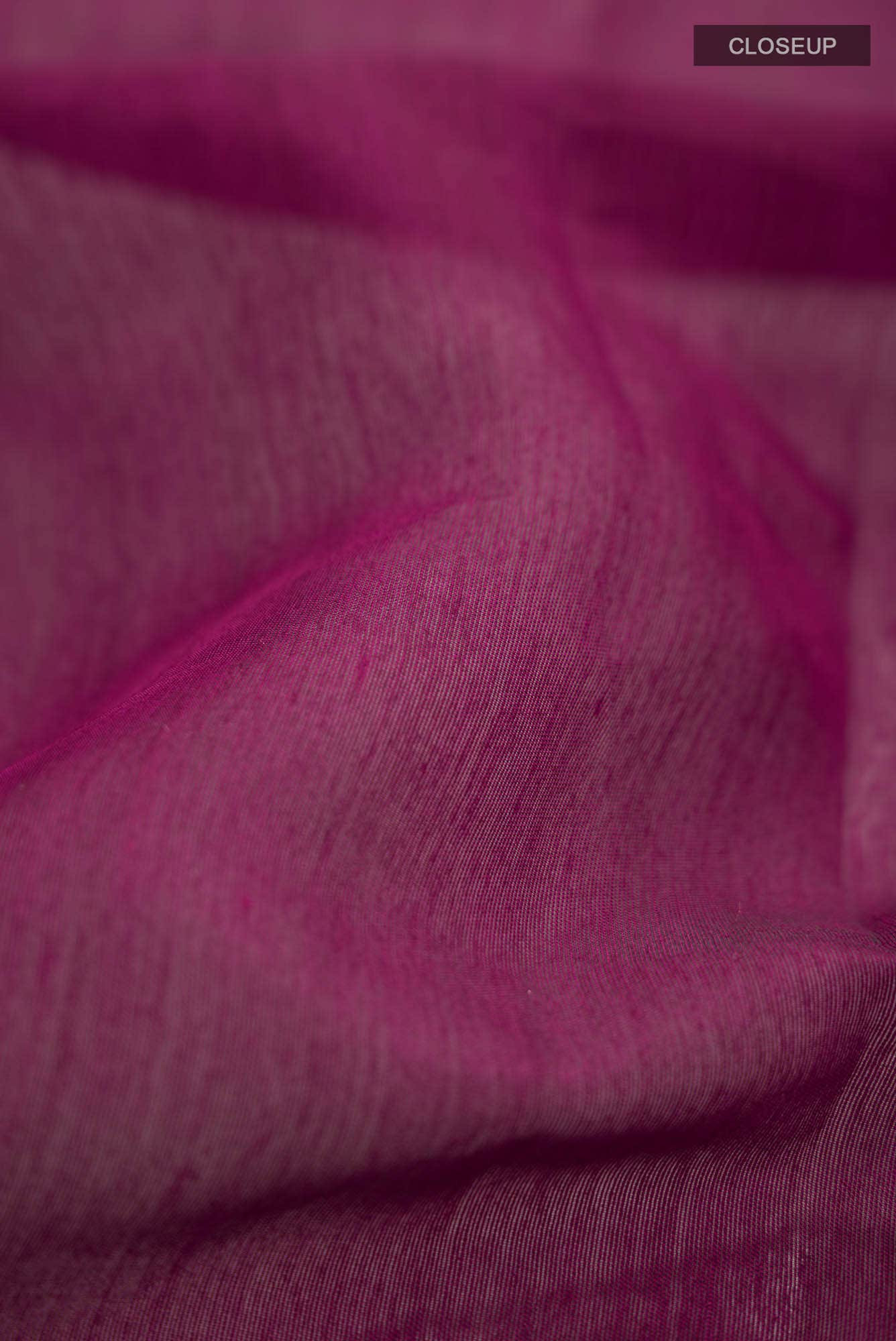 Dark Pink Blended Tussar Silk Saree