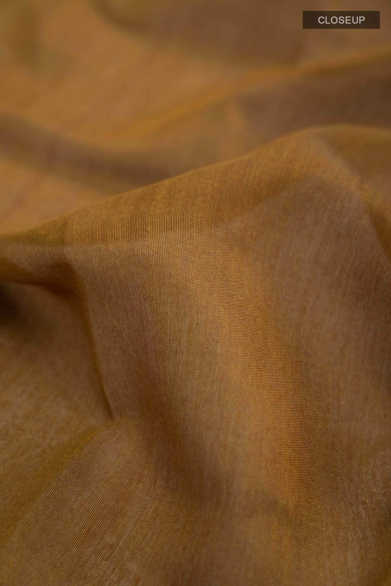 Brown Blended Silk Cotton Saree