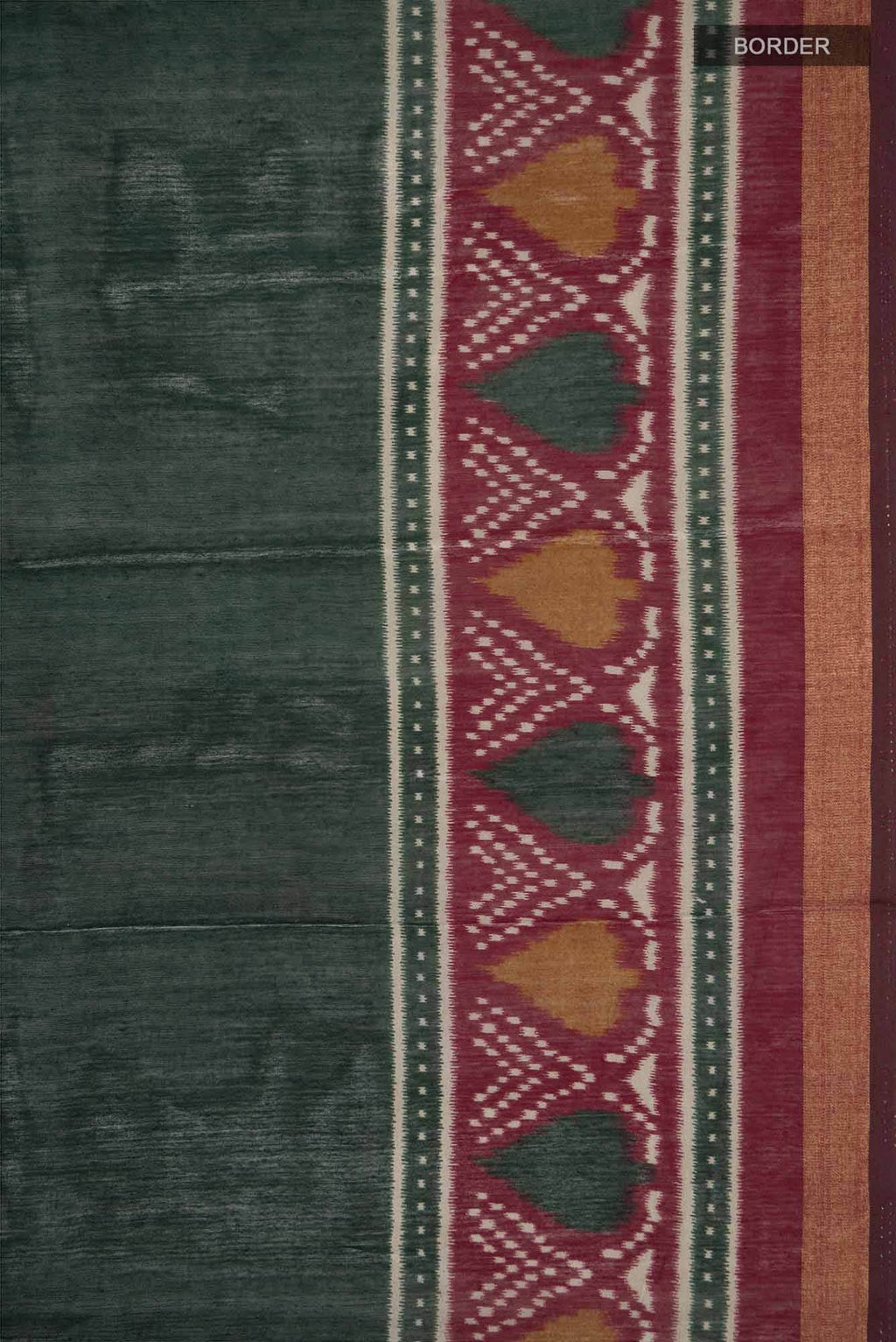 Bottle Green Blended Tussar Silk Saree