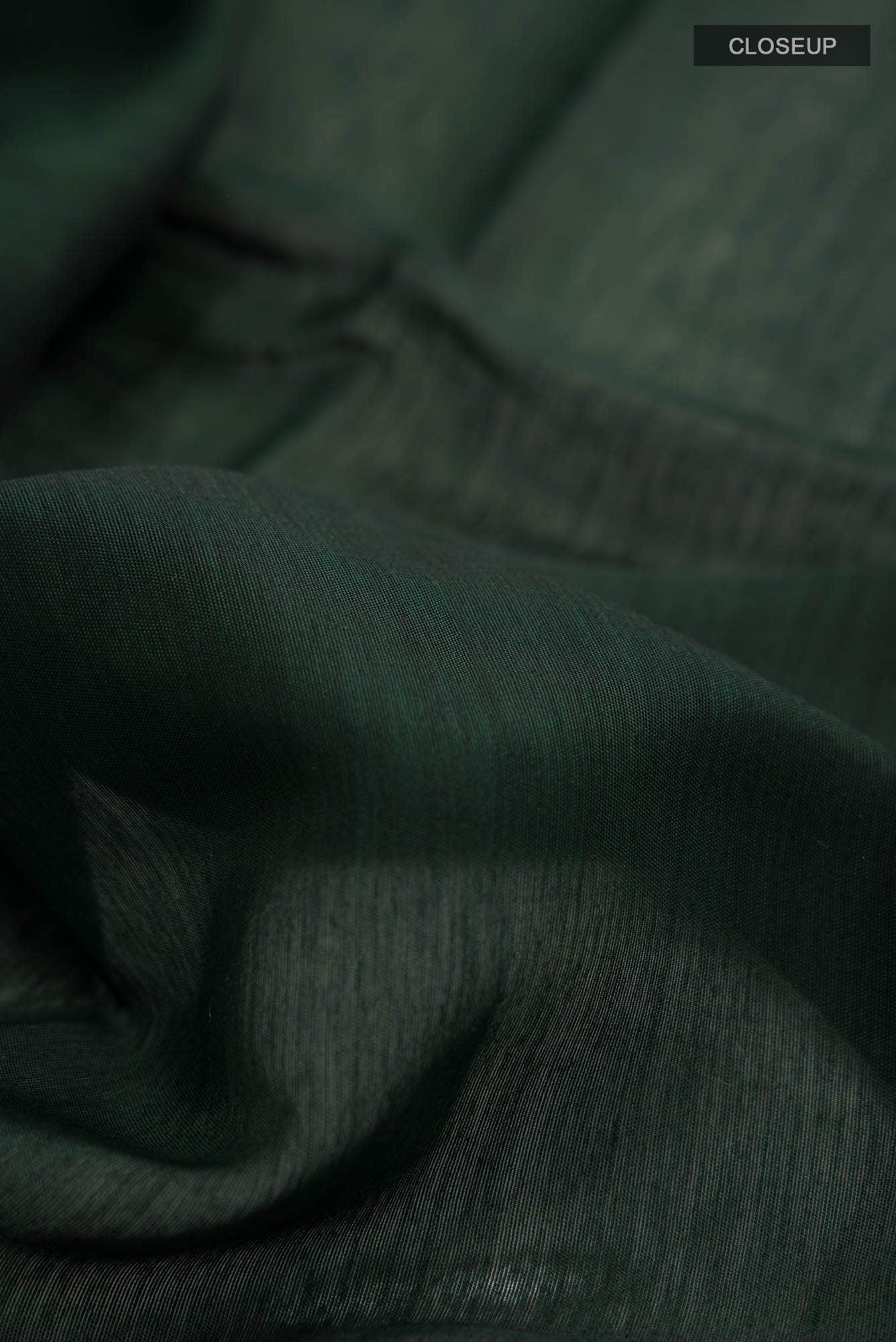 Bottle Green Blended Tussar Silk Saree