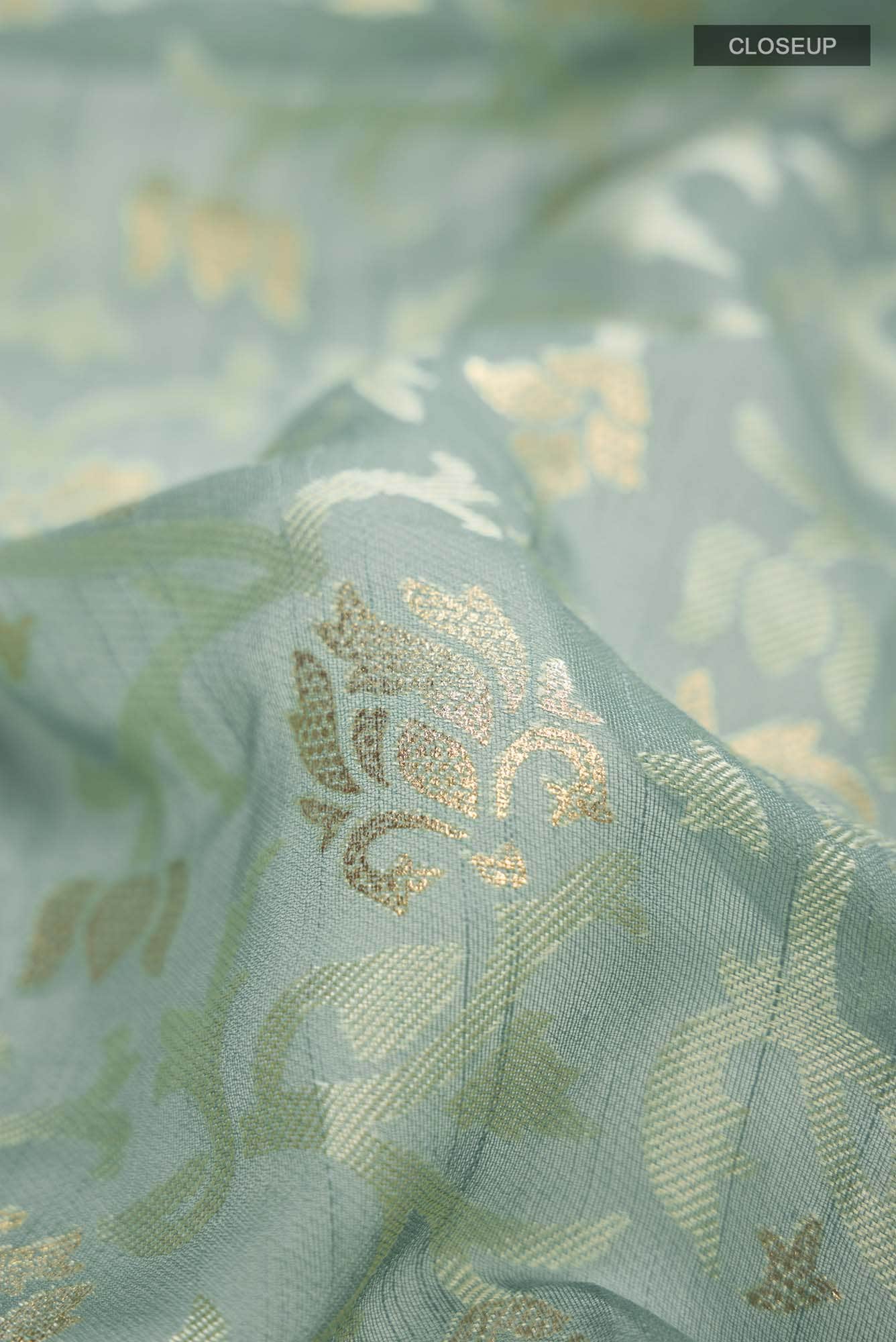 Green Blended Silk Cotton Saree