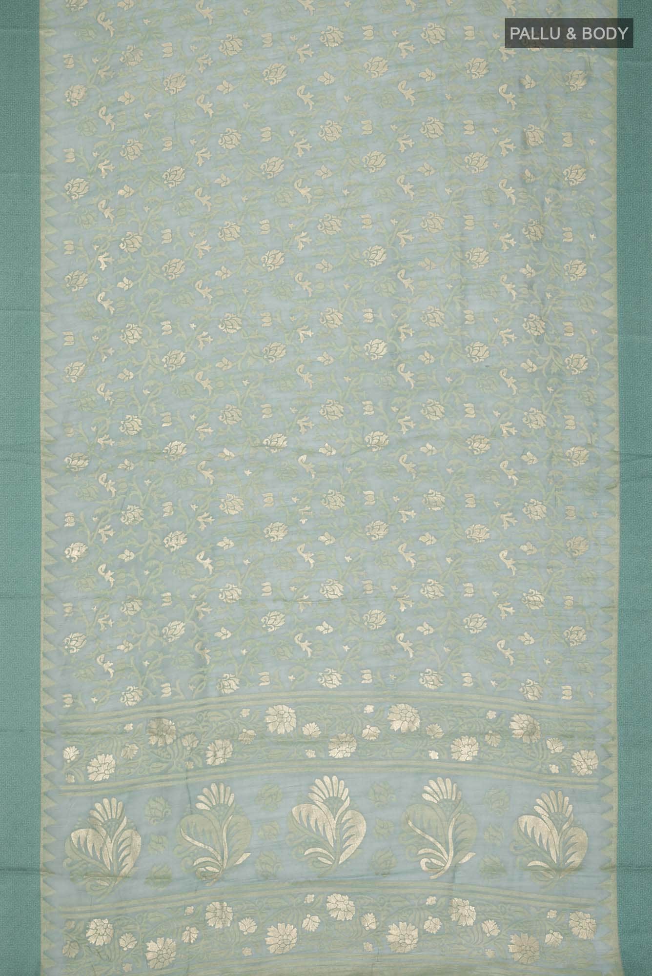 Green Blended Silk Cotton Saree