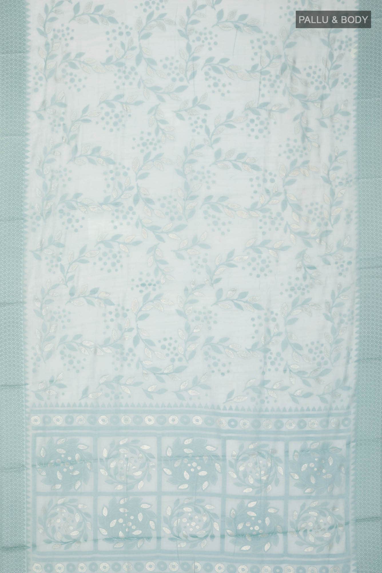 Blue Blended Silk Cotton Saree