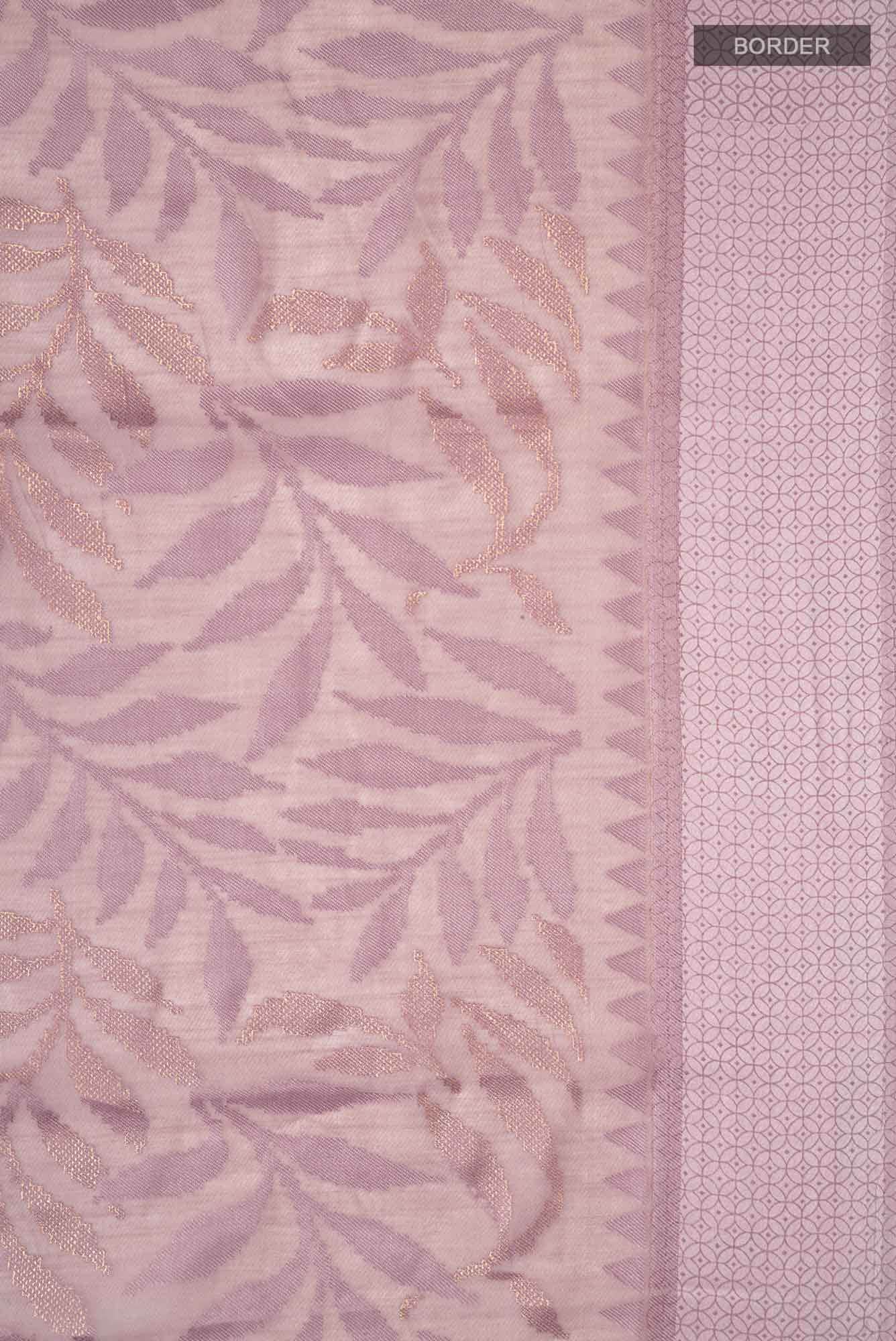 Rose Gold Blended Silk Cotton Saree